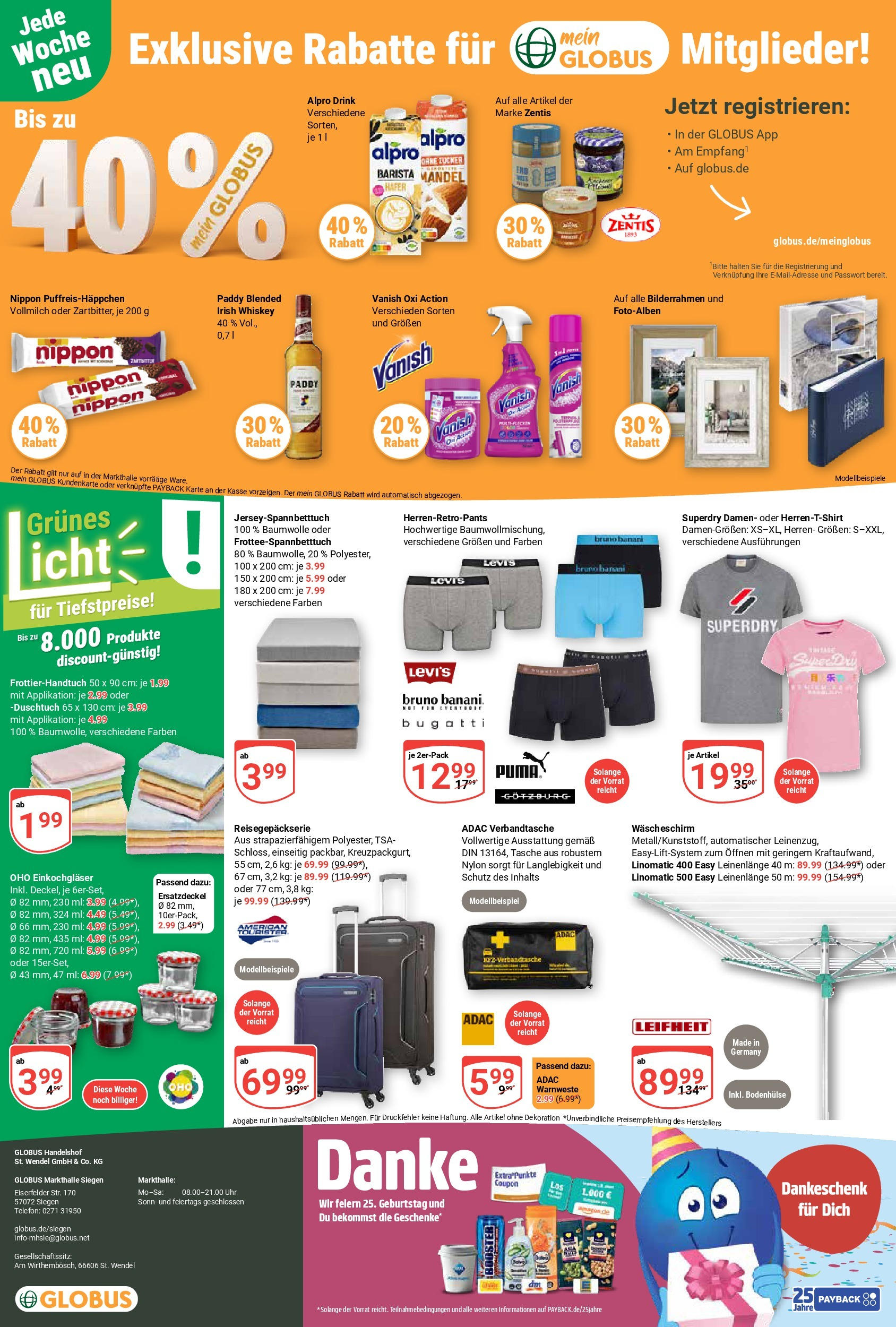 Globus prospekt Siegen	 (ab 29.06.2025) » Angebote online | Seite: 32 | Produkte: Tasche, Alpro, Whiskey, Telefon