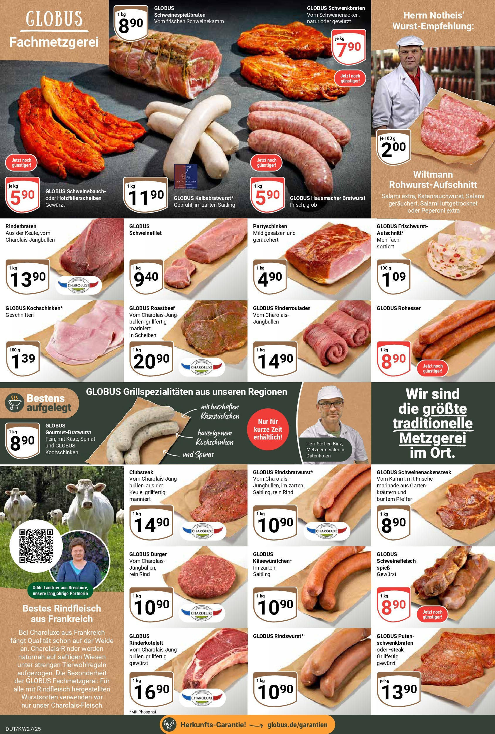 Globus prospekt Wetzlar-Dutenhofen	 (ab 29.06.2025) » Angebote online | Seite: 16 | Produkte: Schweinebauch, Burger, Salami, Schweinefleisch