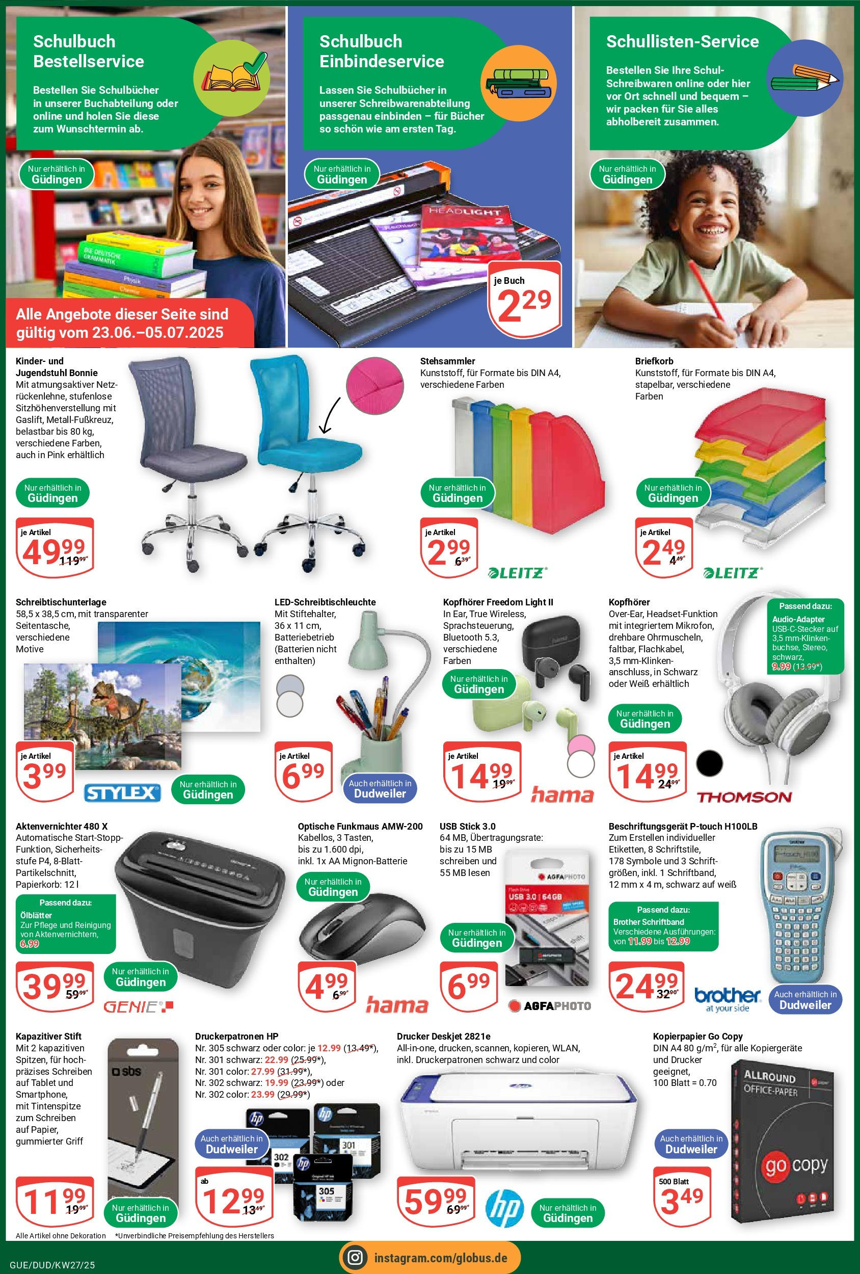 Globus prospekt Saarbrücken-Dudweiler	 (ab 29.06.2025) » Angebote online | Seite: 4 | Produkte: HP, USB, Drucker, Audio
