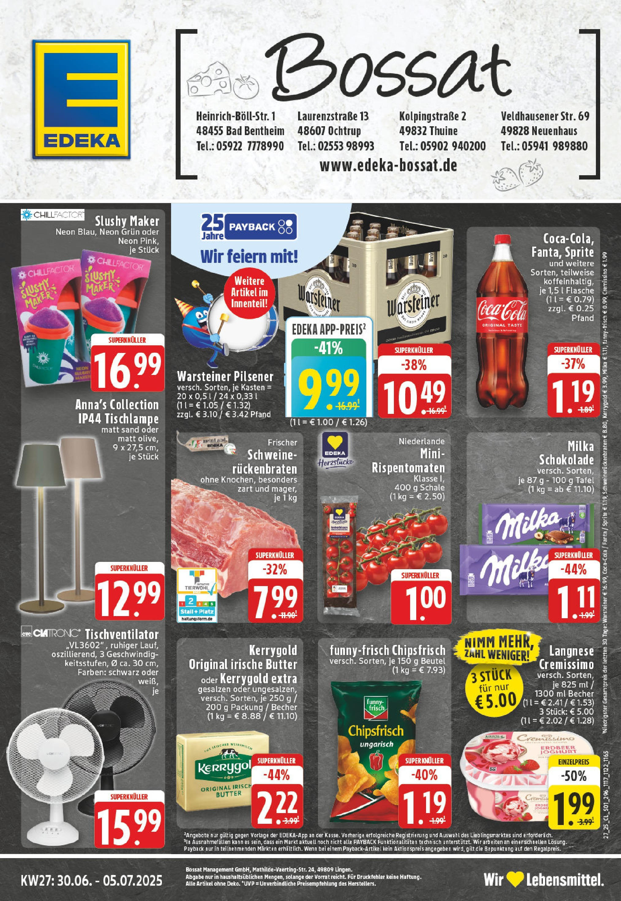 Edeka prospekt Ochtrup	 (ab 29.06.2025) » Angebote Online | Seite: 1 | Produkte: Fanta, Joghurt, Schokolade, Warsteiner