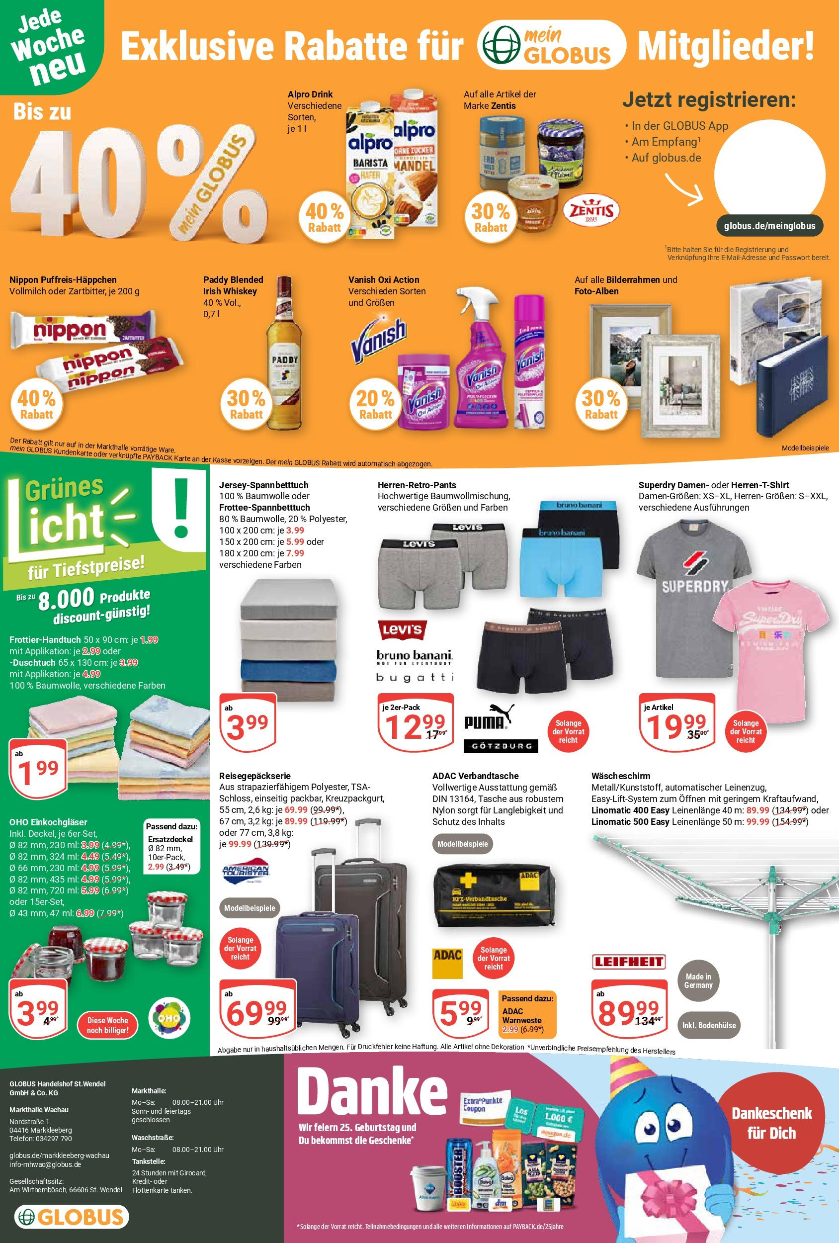 Globus prospekt Markkleeberg	 (ab 29.06.2025) » Angebote online | Seite: 31 | Produkte: Tasche, T-Shirt, Whiskey, Telefon