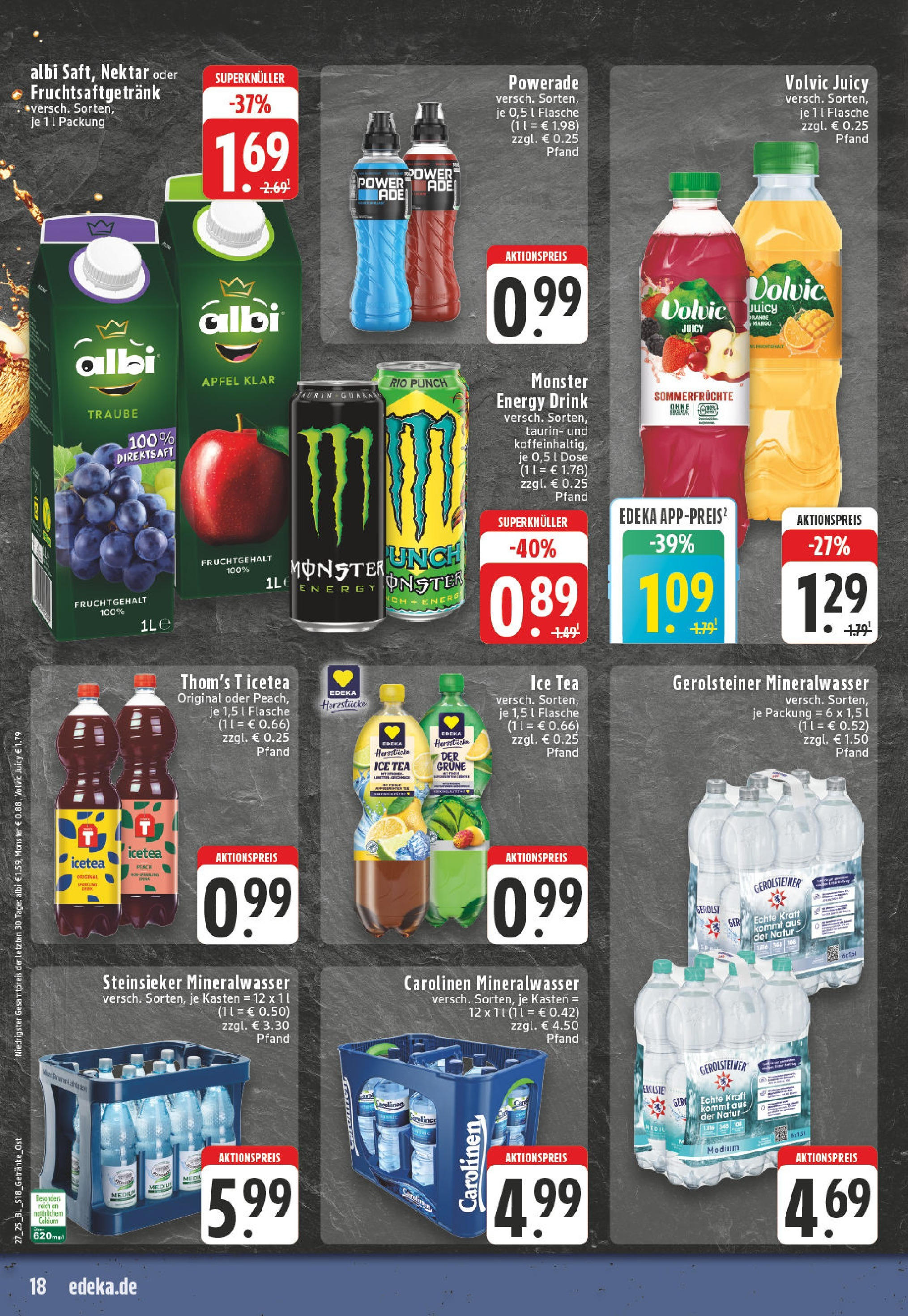 Edeka prospekt Marienmuenster-Voerden	 (ab 29.06.2025) » Angebote Online | Seite: 18 | Produkte: Energy, Monster, Mango, Powerade