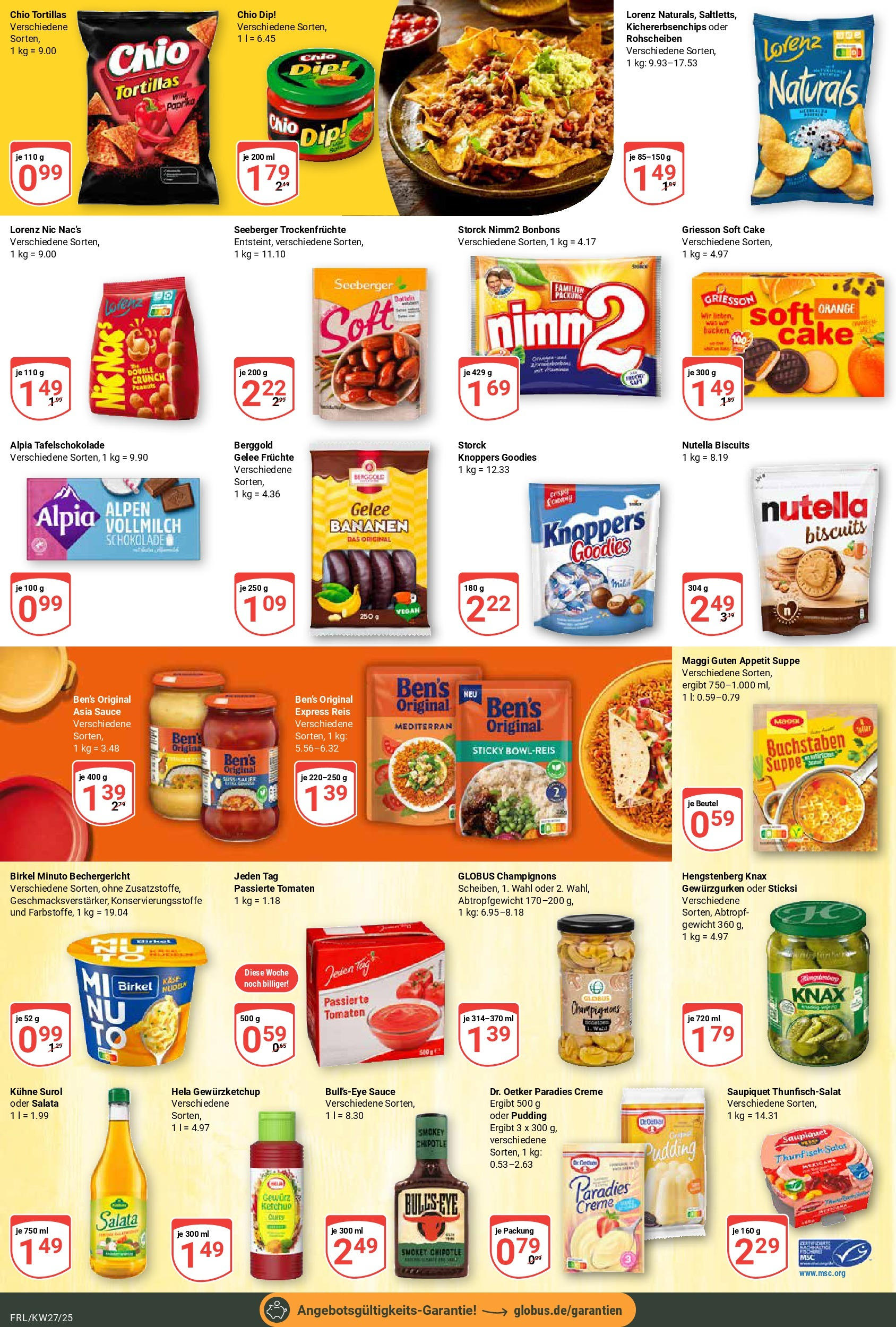 Globus prospekt Freilassing	 (ab 29.06.2025) » Angebote online | Seite: 18 | Produkte: Pudding, Nutella, Champignons, Reis