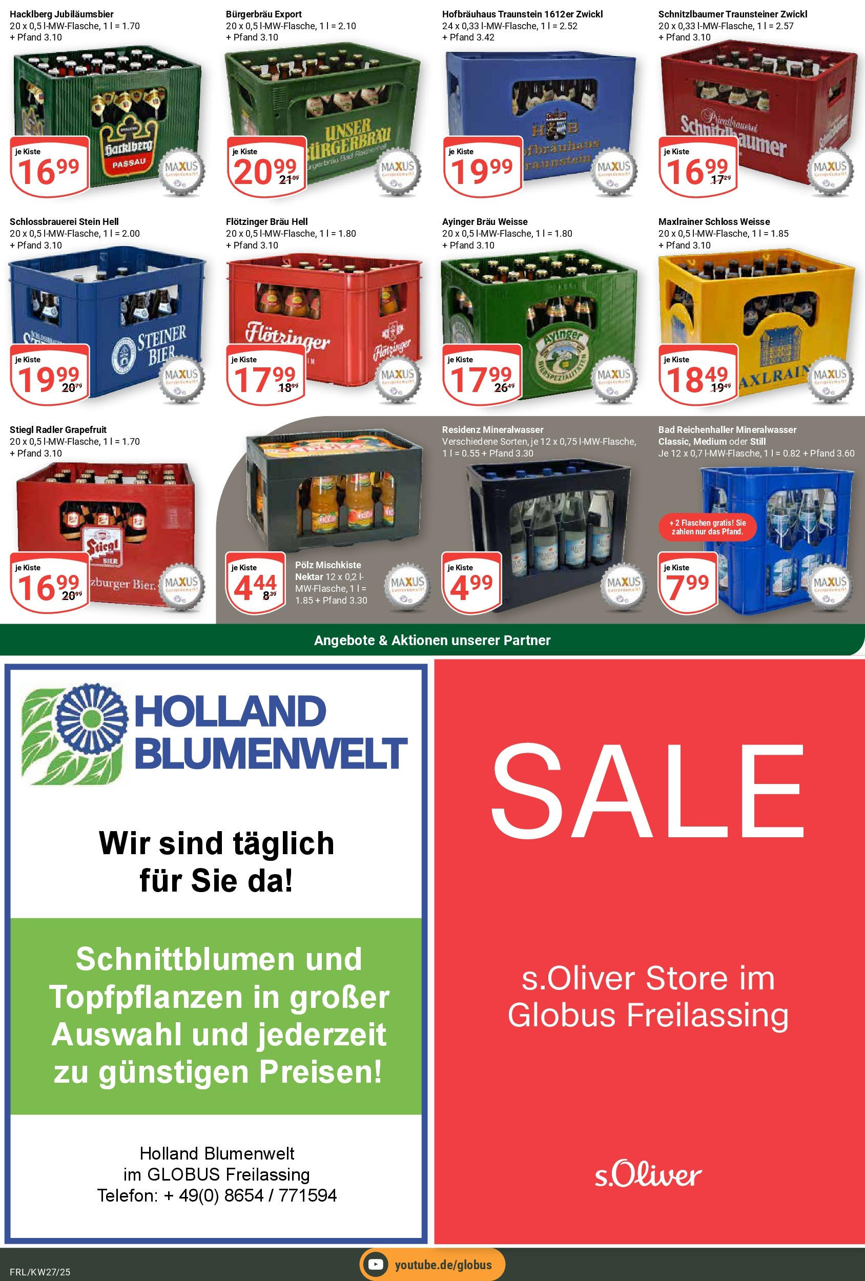 Globus prospekt Freilassing	 (ab 29.06.2025) » Angebote online | Seite: 22 | Produkte: Bier, Bad, Radler, Telefon