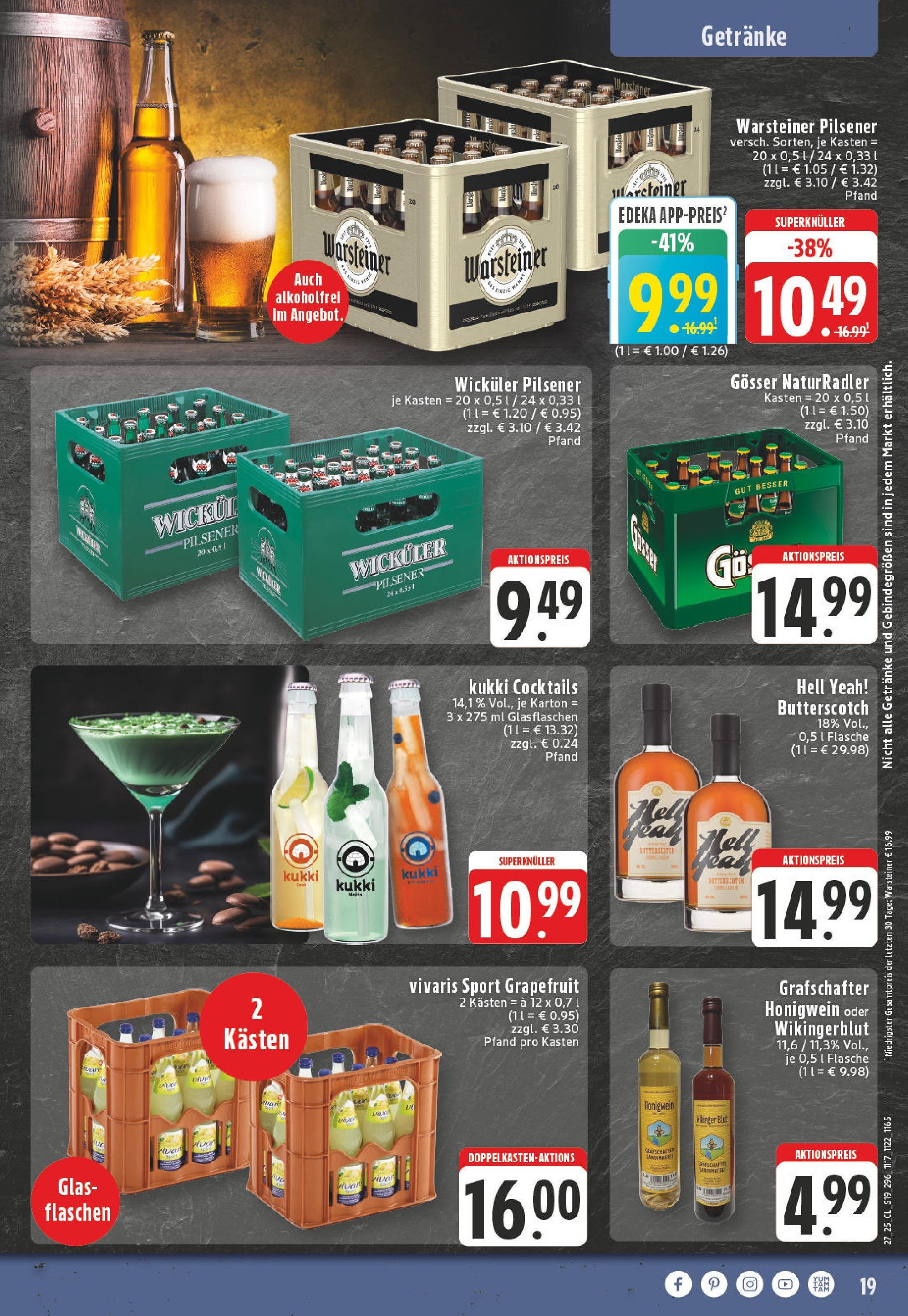 Edeka prospekt Ochtrup	 (ab 29.06.2025) » Angebote Online | Seite: 19 | Produkte: Grapefruit, Warsteiner