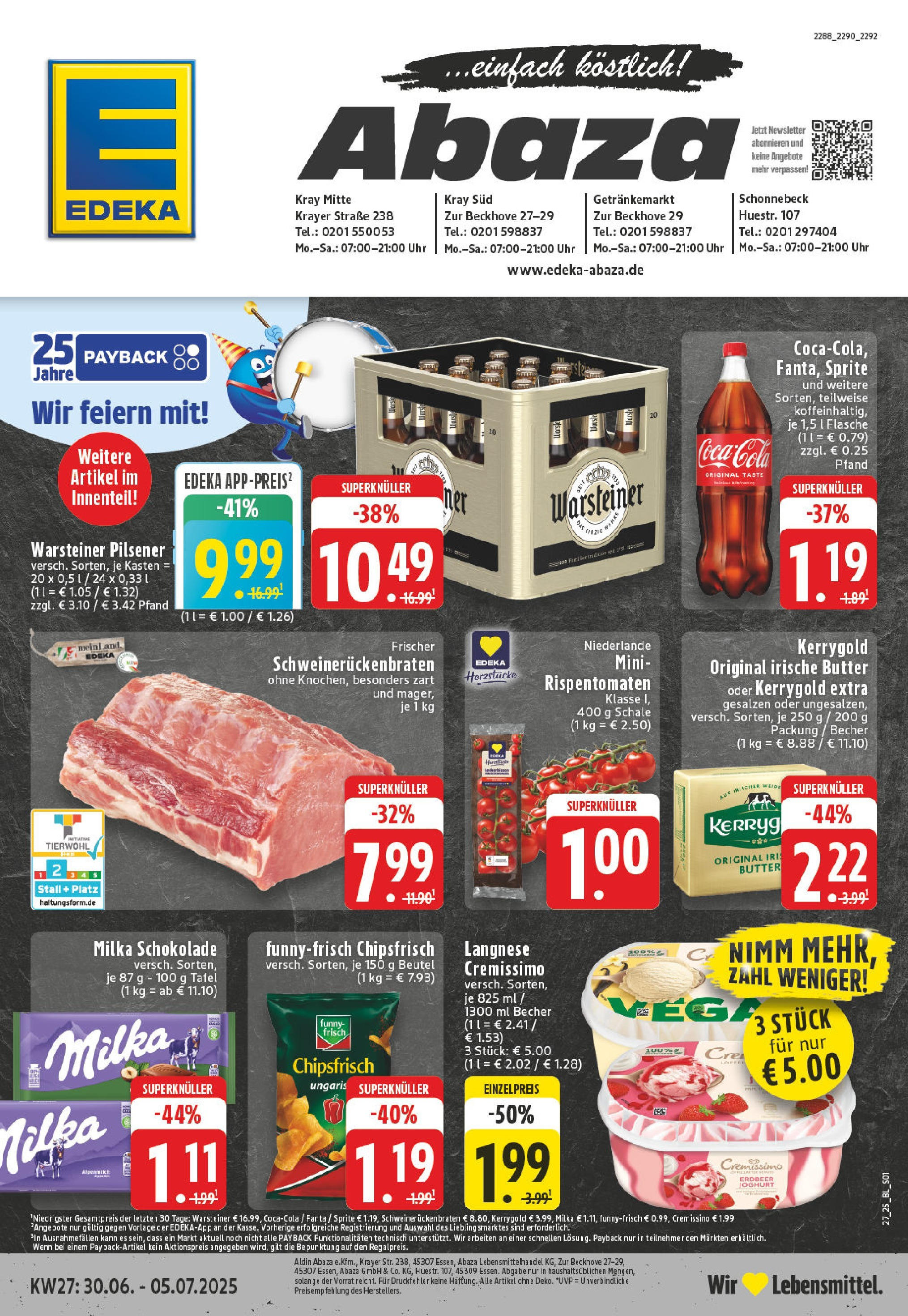 Edeka prospekt Essen	 (ab 29.06.2025) » Angebote Online | Seite: 1