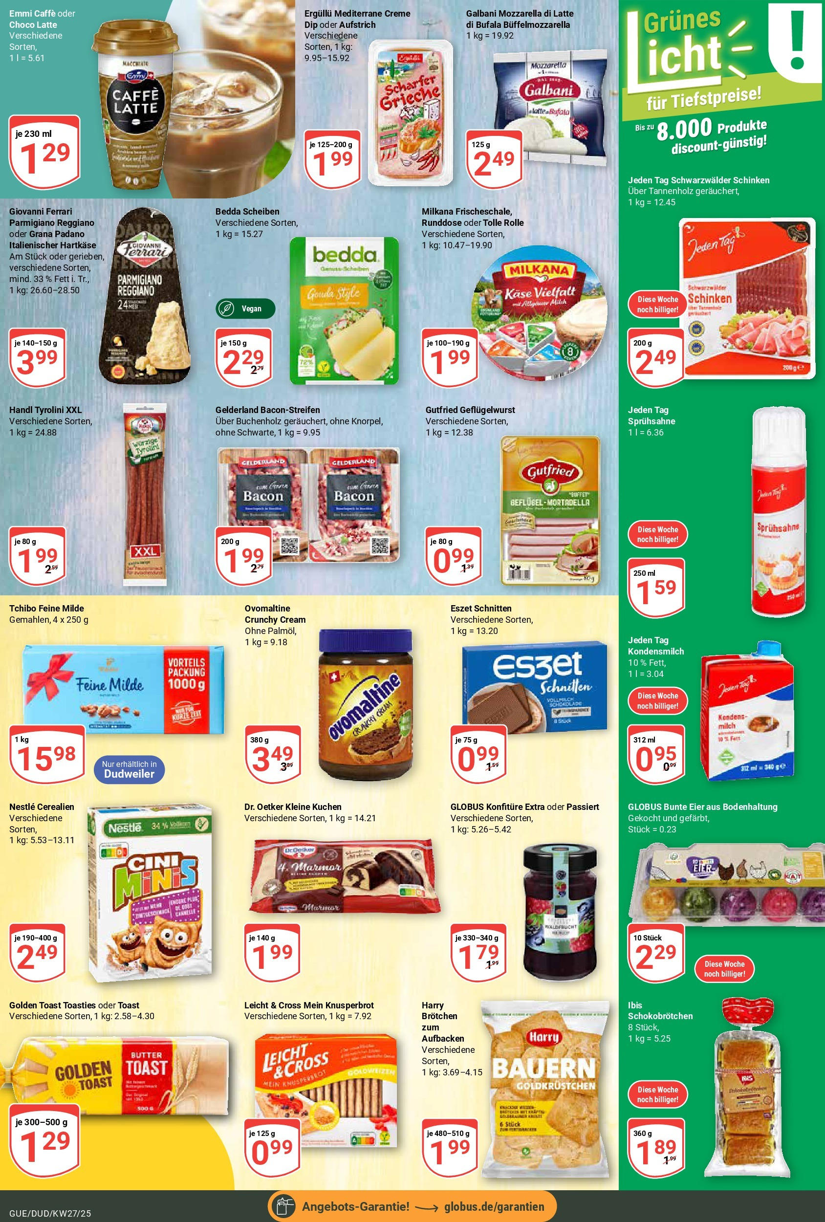 Globus prospekt Saarbrücken-Dudweiler	 (ab 29.06.2025) » Angebote online | Seite: 20 | Produkte: Käse, Mozzarella, Creme, Kuchen