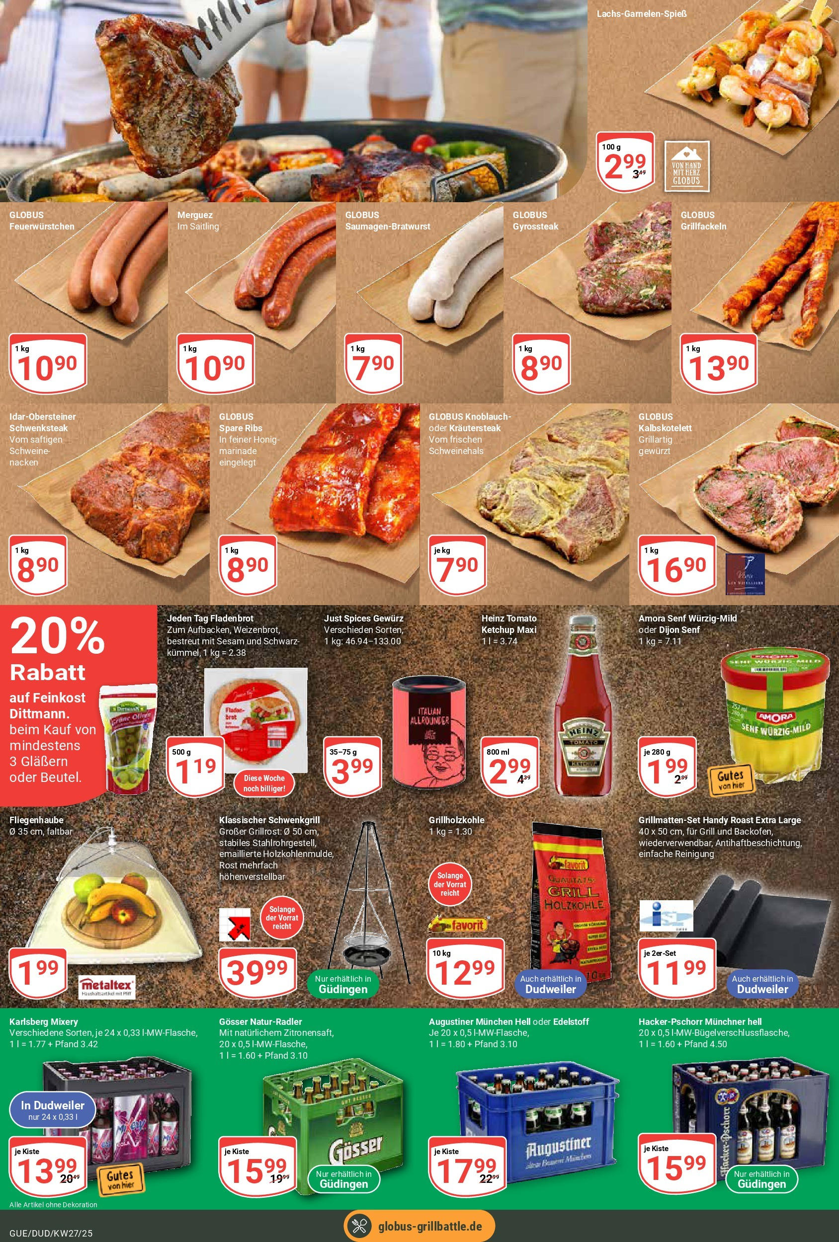 Globus prospekt Saarbrücken-Dudweiler	 (ab 29.06.2025) » Angebote online | Seite: 24 | Produkte: Grill, Spare ribs, Radler, Knoblauch