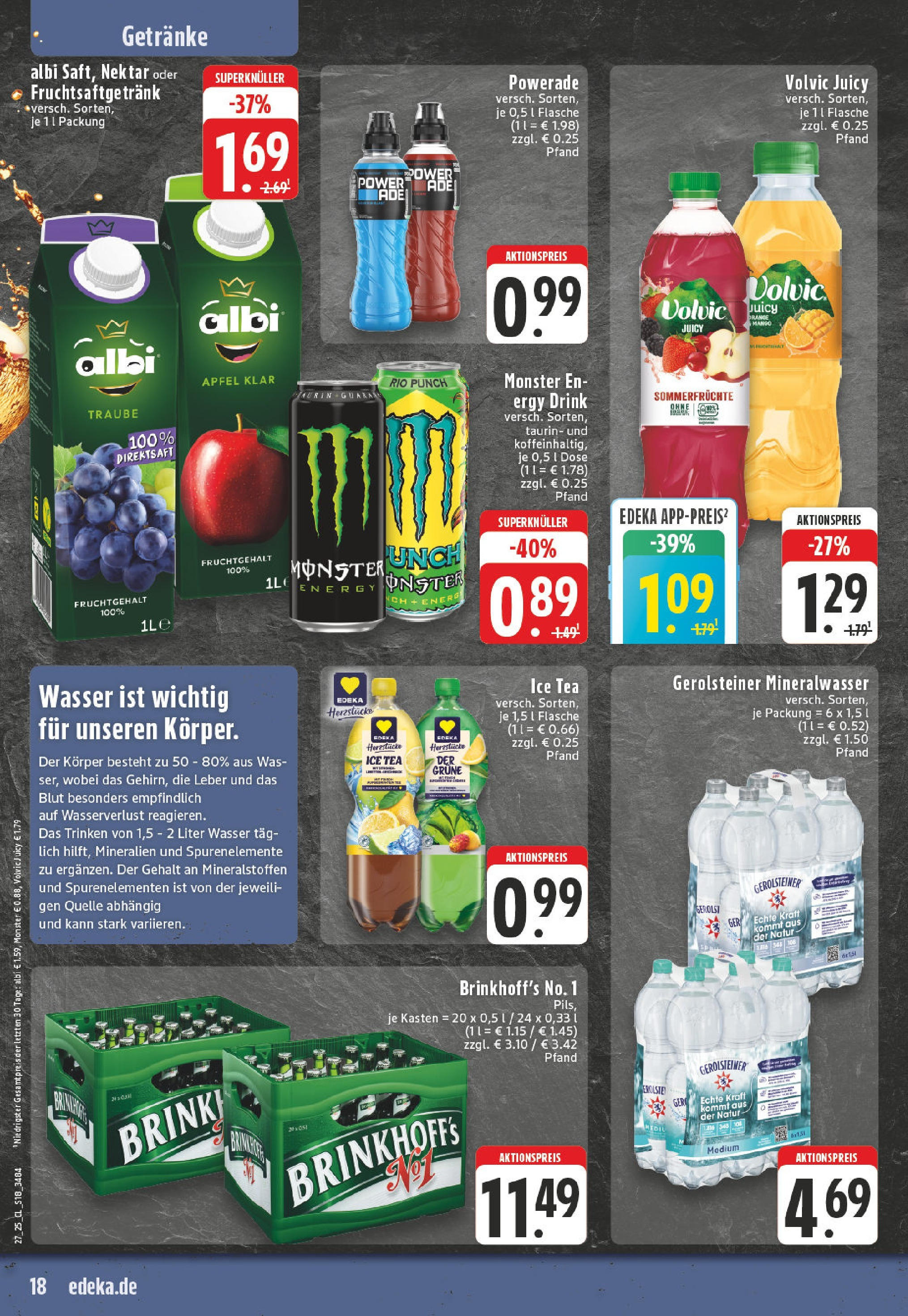 Edeka prospekt Hamm	 (ab 29.06.2025) » Angebote Online | Seite: 18 | Produkte: Energy, Wasser, Mango, Powerade