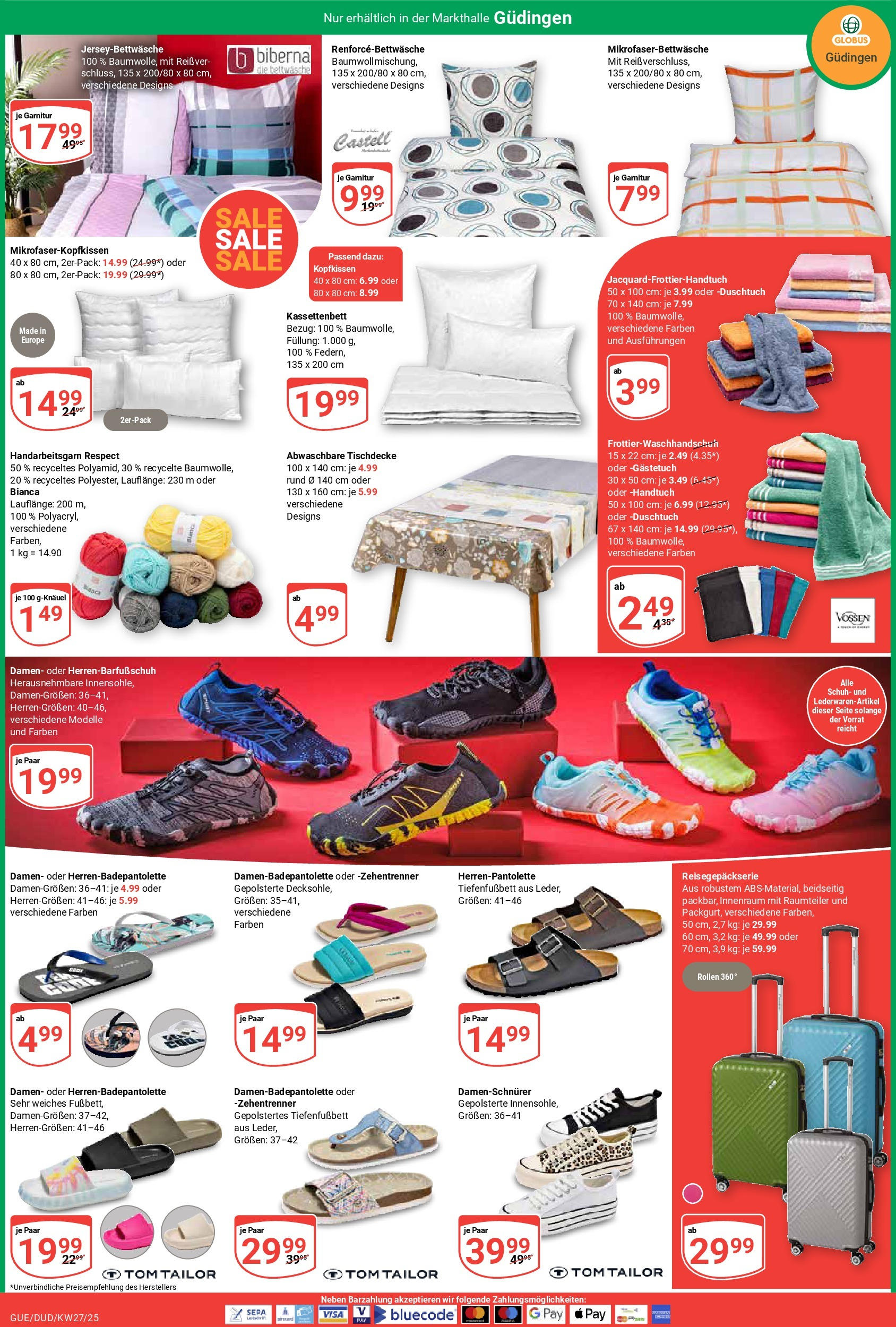 Globus prospekt Saarbrücken-Dudweiler	 (ab 29.06.2025) » Angebote online | Seite: 29 | Produkte: Raumteiler, Bettwäsche, Kopfkissen