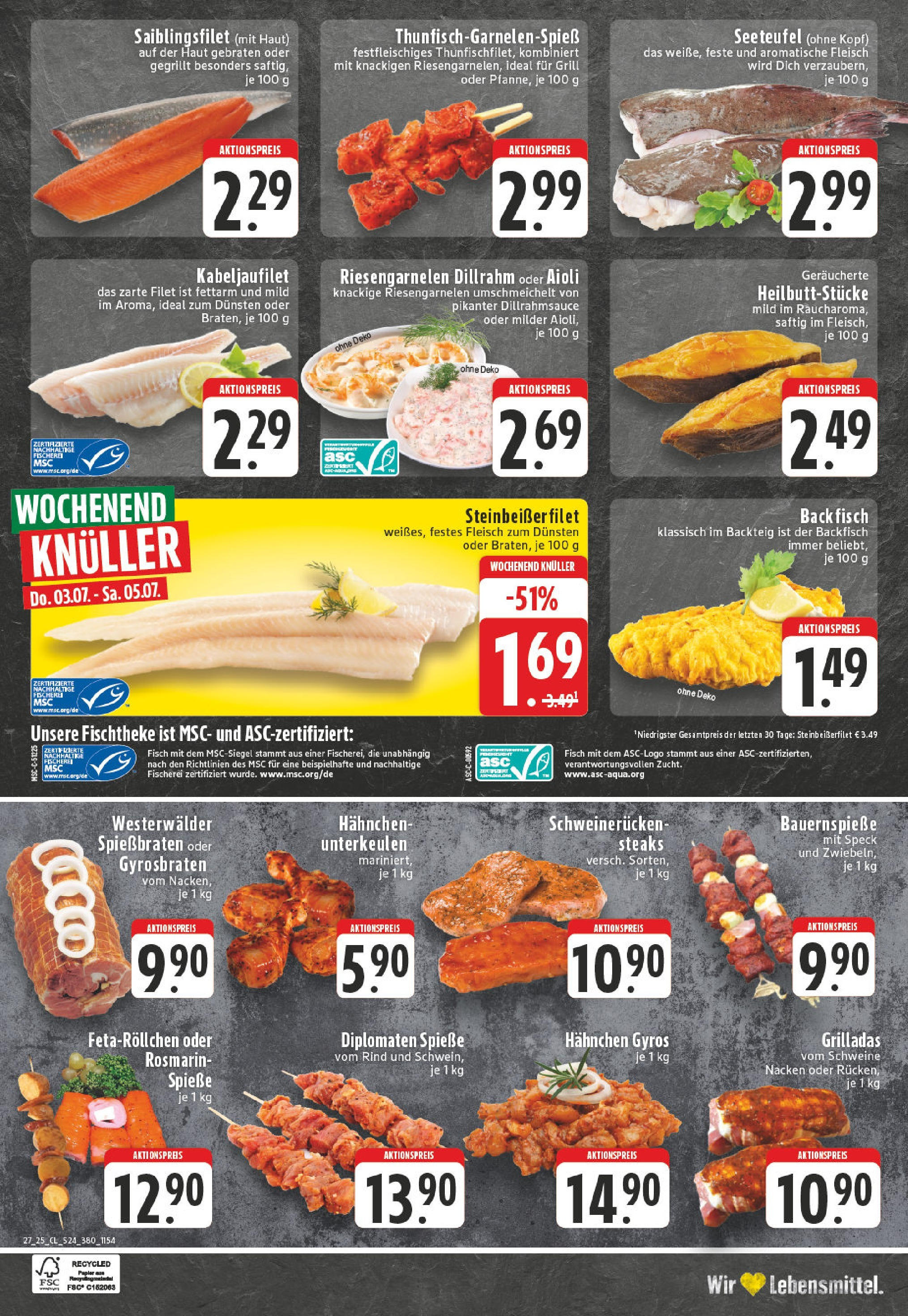 Edeka prospekt Höhn	 (ab 29.06.2025) » Angebote Online | Seite: 24 | Produkte: Grill, Spieße, Fisch, Gyros