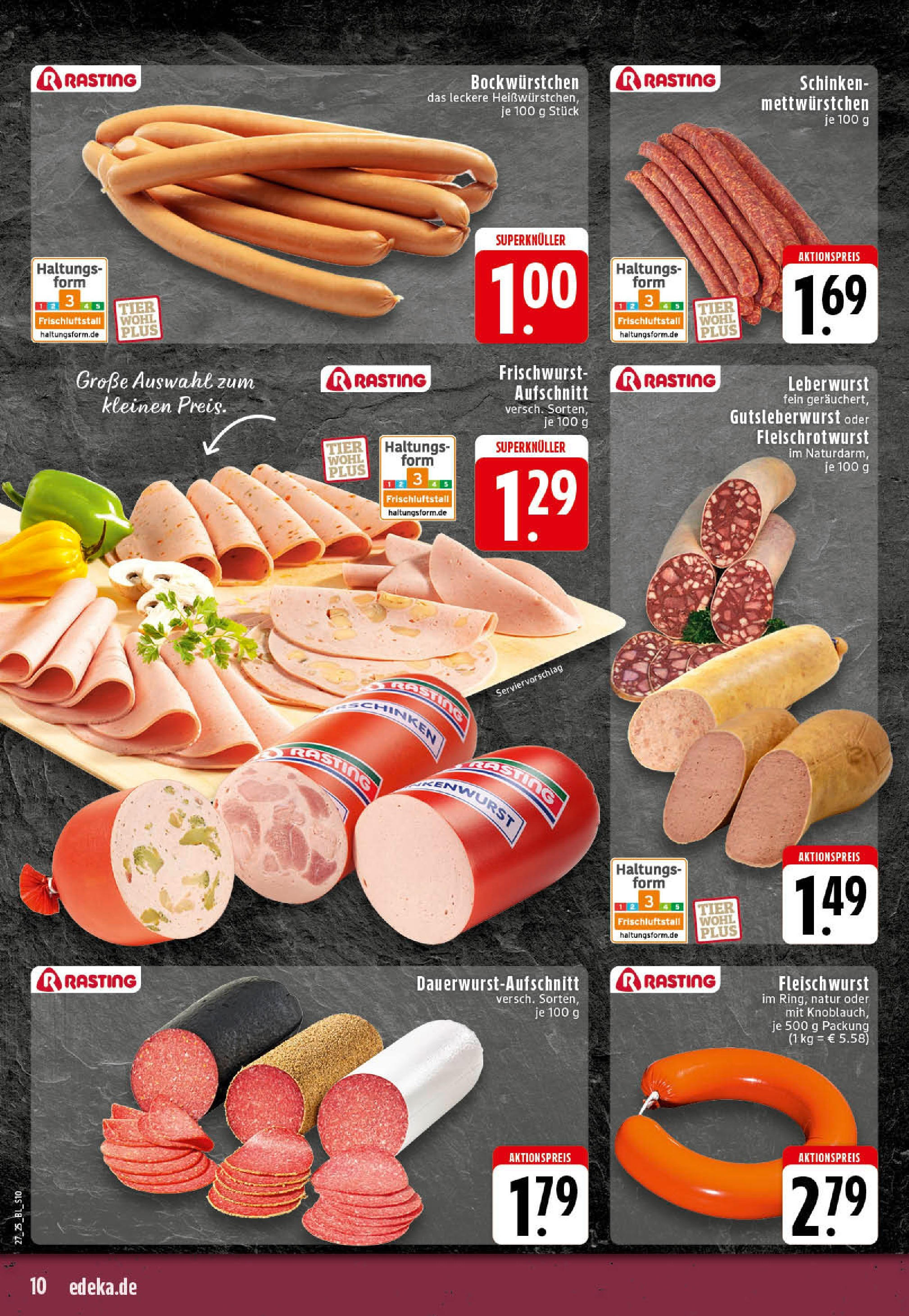 Edeka prospekt Mettingen	 (ab 29.06.2025) » Angebote Online | Seite: 10 | Produkte: Schinken