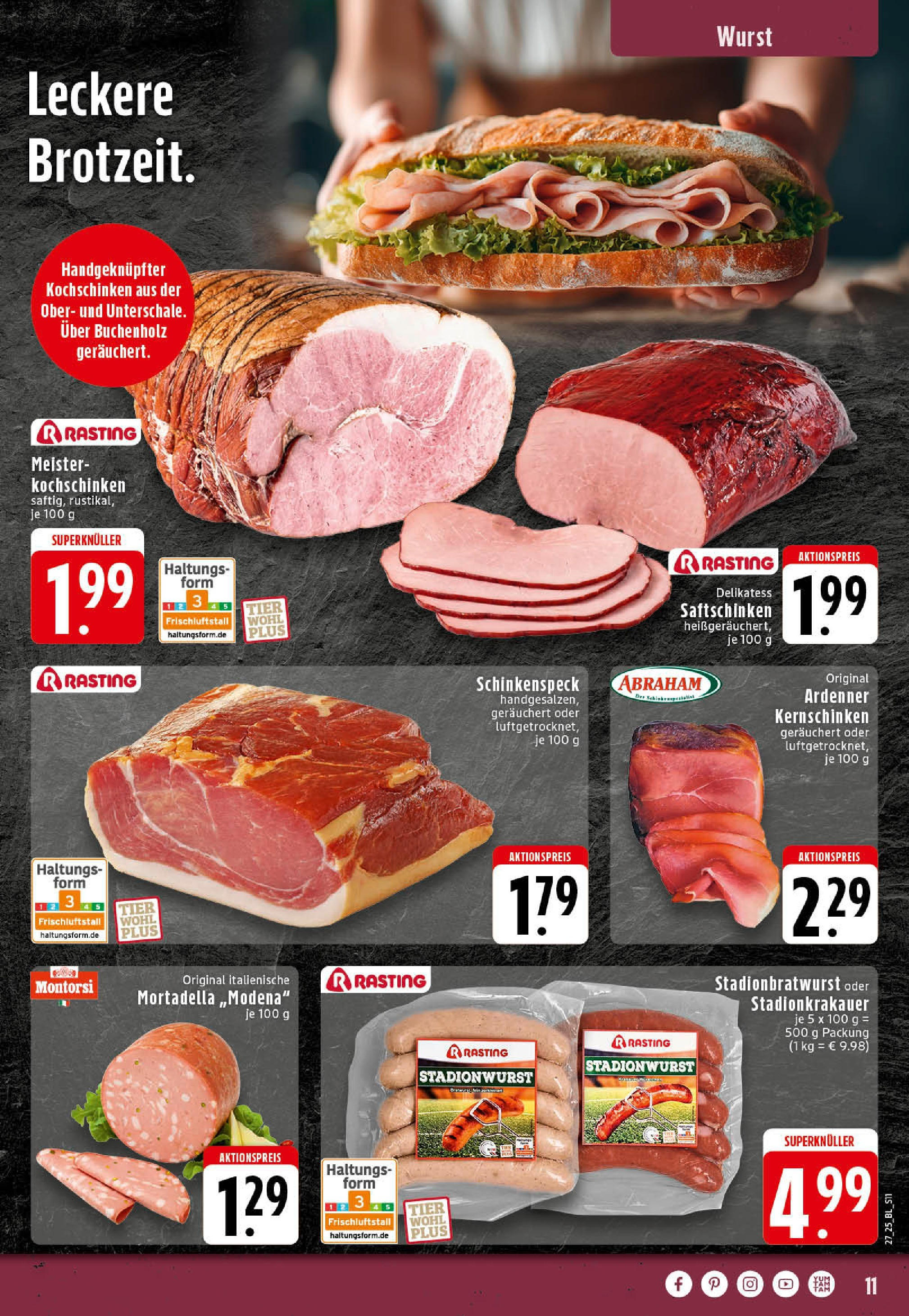 Edeka prospekt Mettingen	 (ab 29.06.2025) » Angebote Online | Seite: 11 | Produkte: Wurst