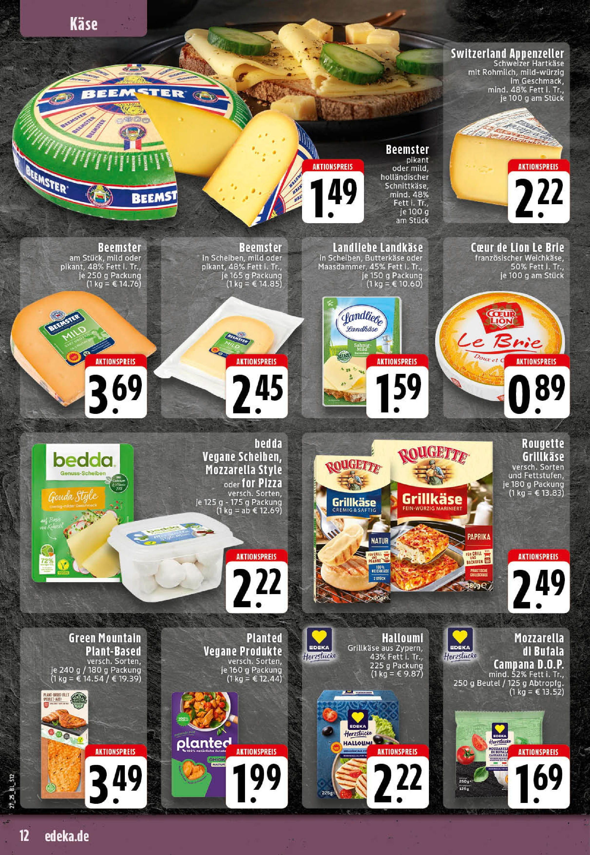 Edeka prospekt Mettingen	 (ab 29.06.2025) » Angebote Online | Seite: 12 | Produkte: Gouda, Paprika, Backofen, Pizza