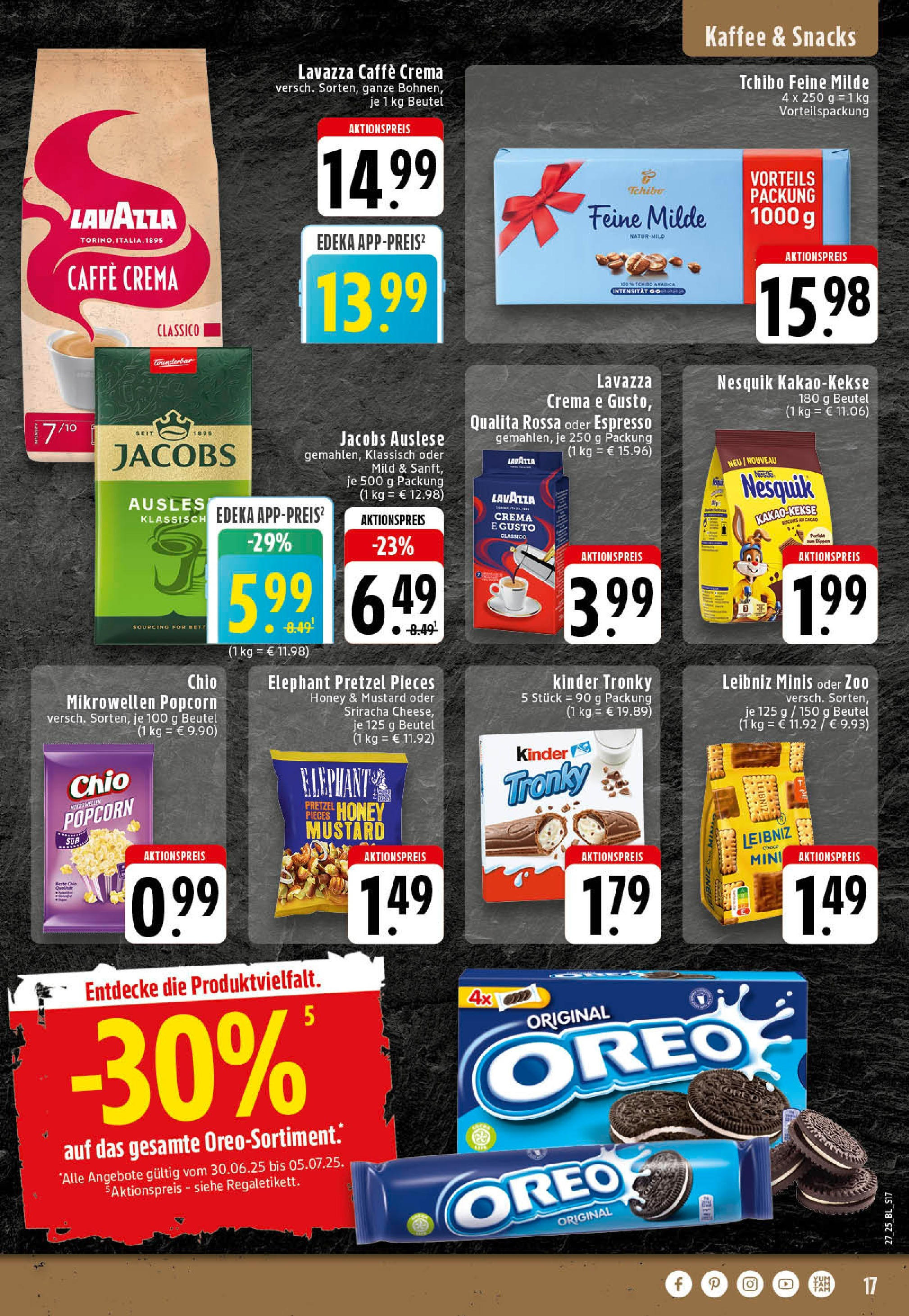 Edeka prospekt Mettingen	 (ab 29.06.2025) » Angebote Online | Seite: 17 | Produkte: Lavazza, Nesquik, Bett, Kaffee