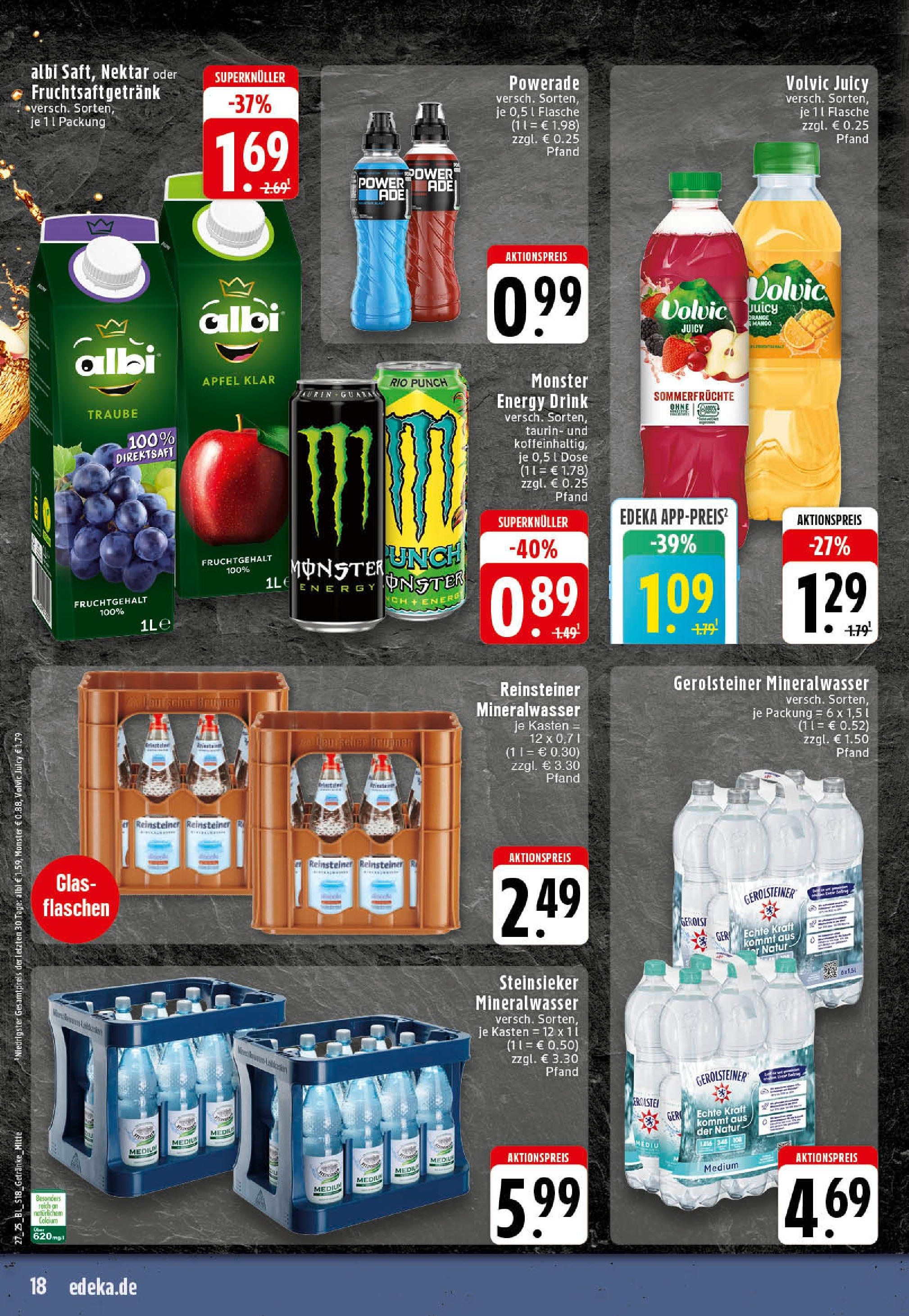 Edeka prospekt Mettingen	 (ab 29.06.2025) » Angebote Online | Seite: 18 | Produkte: Energy, Äpfel, Mineralwasser, Gerolsteiner