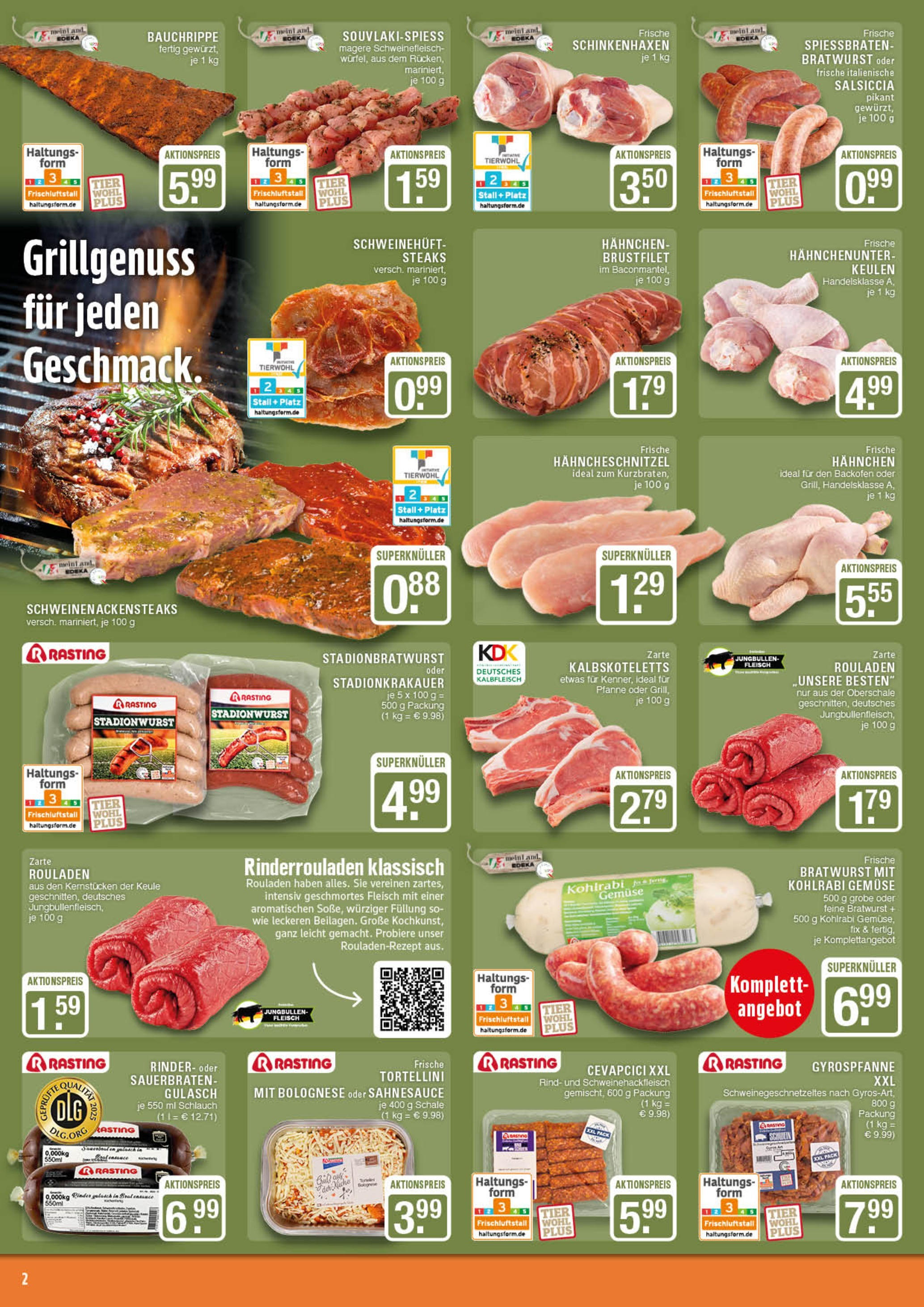 Edeka prospekt Marl	 (ab 29.06.2025) » Angebote Online | Seite: 2 | Produkte: Rinderrouladen, Cevapcici, Gemüse, Backofen