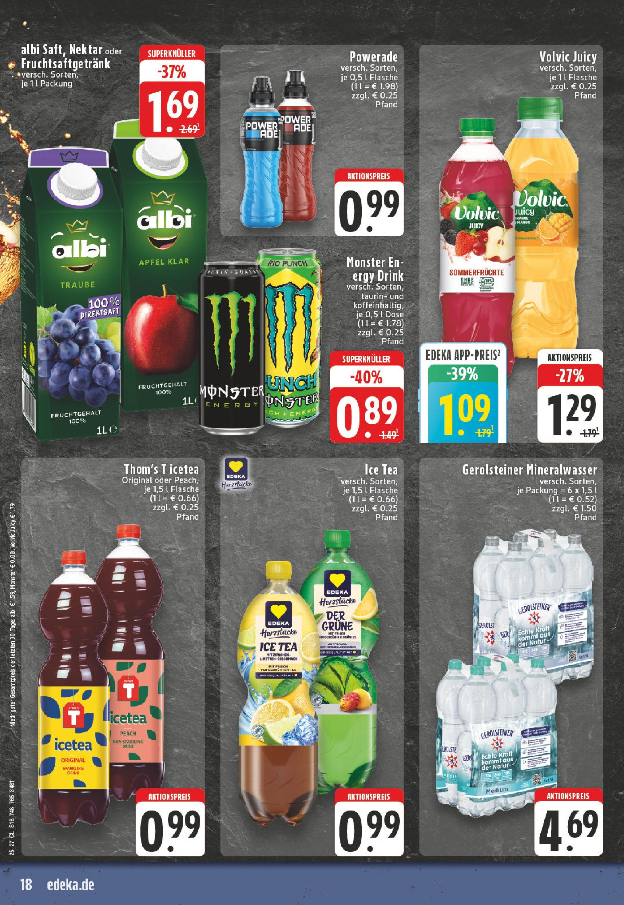 Edeka prospekt Mönchengladbach-Rheydt	 (ab 29.06.2025) » Angebote Online | Seite: 18 | Produkte: Äpfel, Powerade, Tee, Zitronen