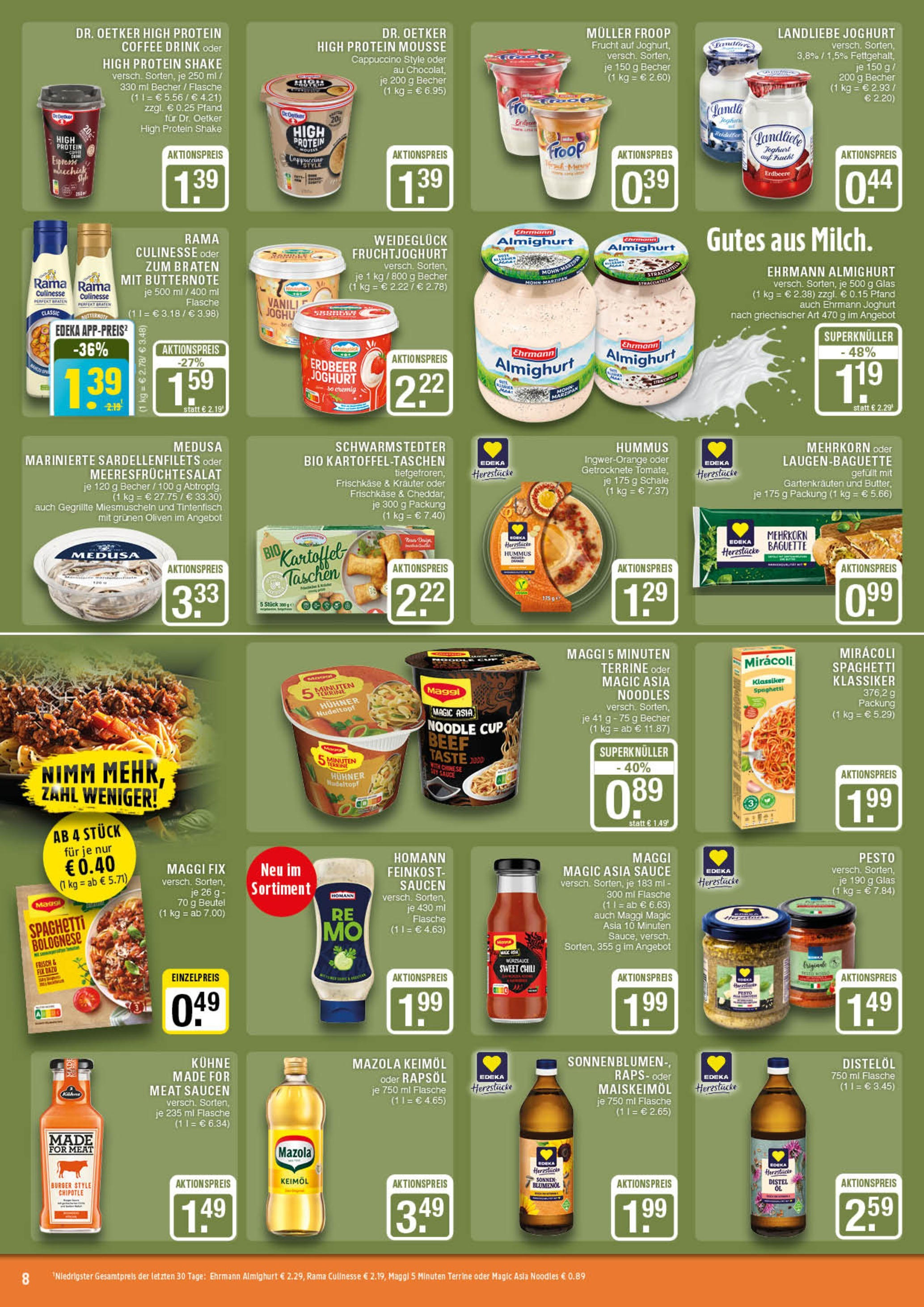 Edeka prospekt Marl	 (ab 29.06.2025) » Angebote Online | Seite: 8 | Produkte: Rama, Baguette, Tintenfisch, Fruchtjoghurt