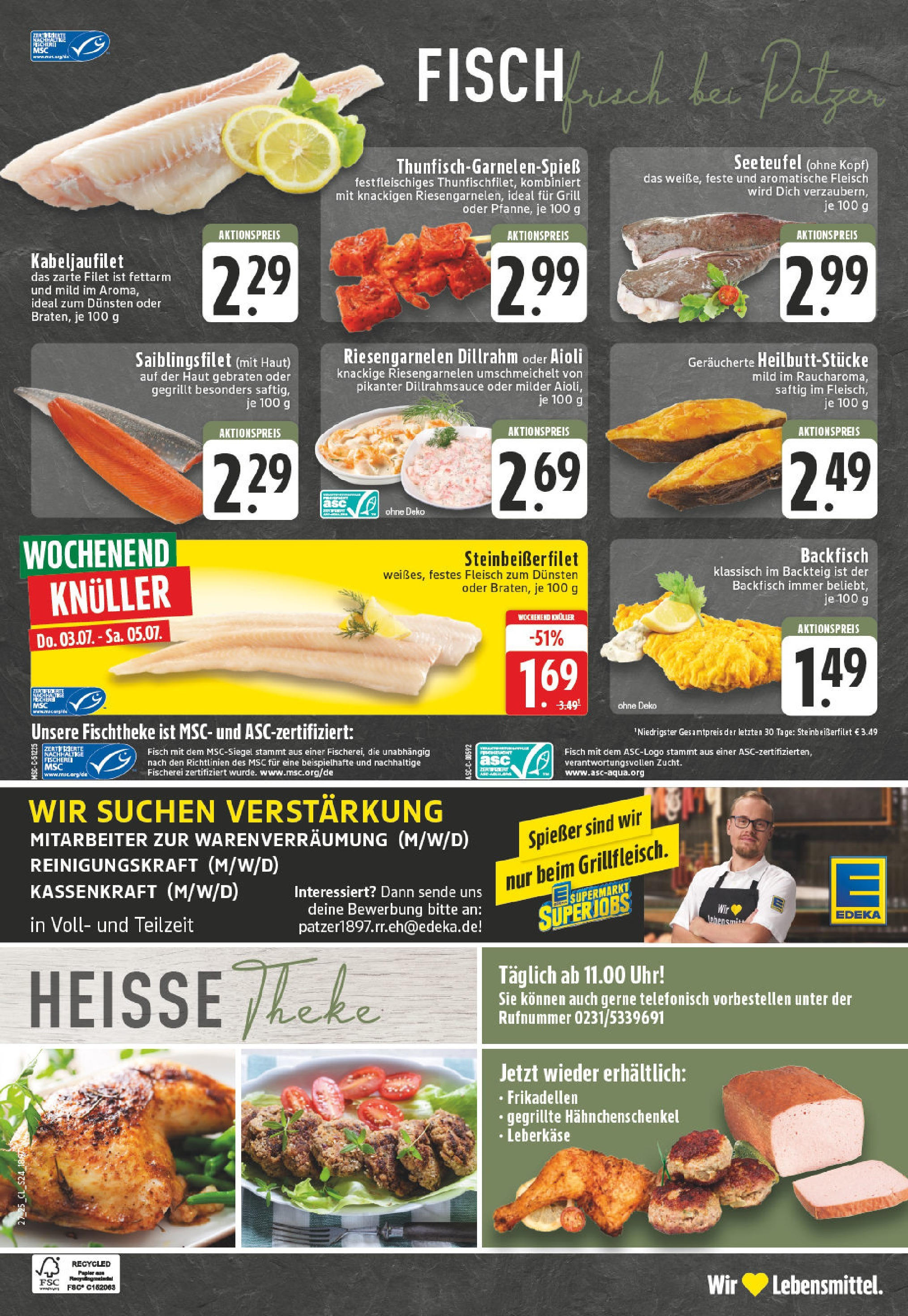 Edeka prospekt Dortmund - Wickede	 (ab 29.06.2025) » Angebote Online | Seite: 24 | Produkte: Hahnchenschenkel, Fisch, Fleisch, Uhr