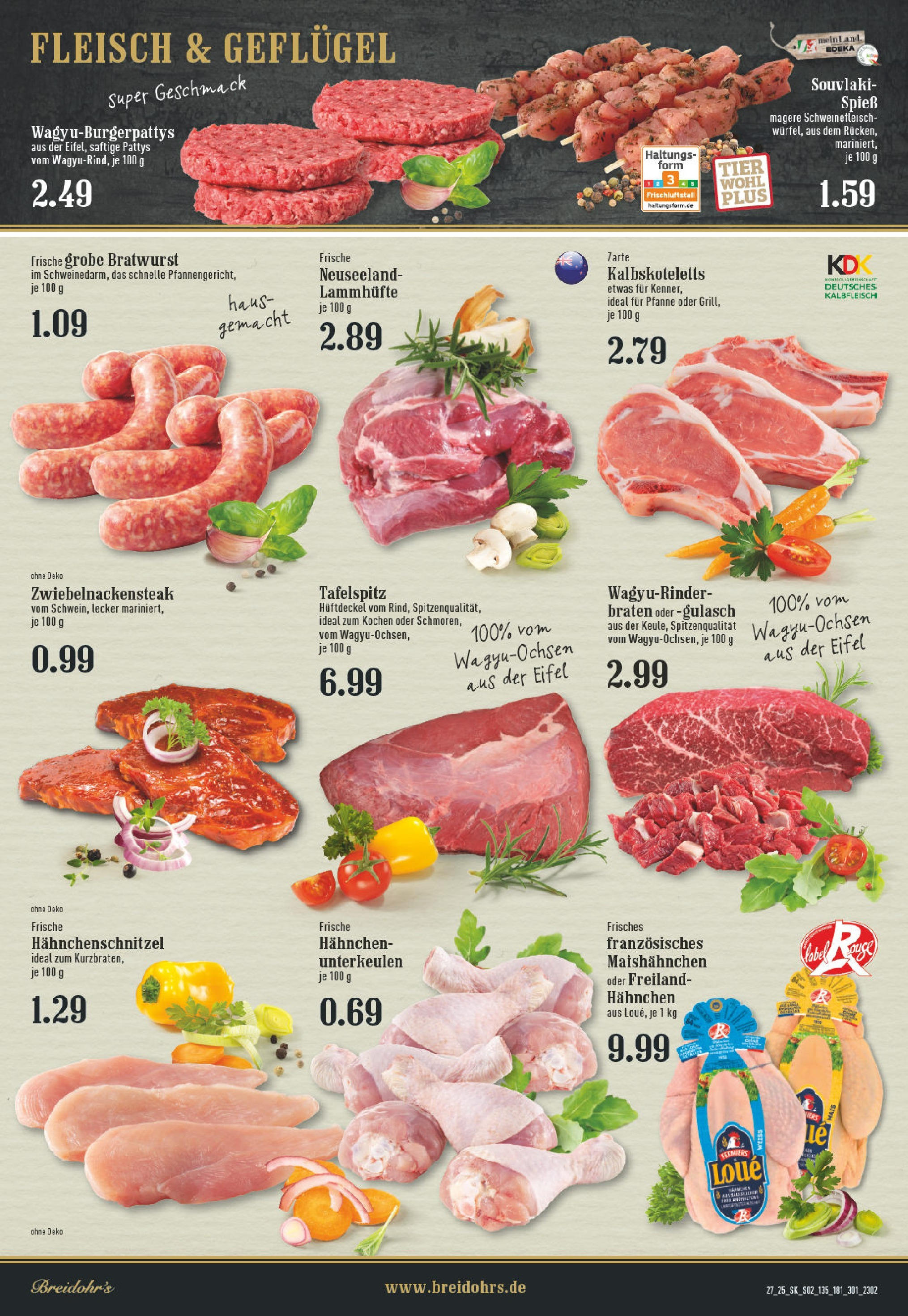 Edeka prospekt Hilden	 (ab 29.06.2025) » Angebote Online | Seite: 2 | Produkte: Hahnchen, Bratwurst, Rouge, Steak
