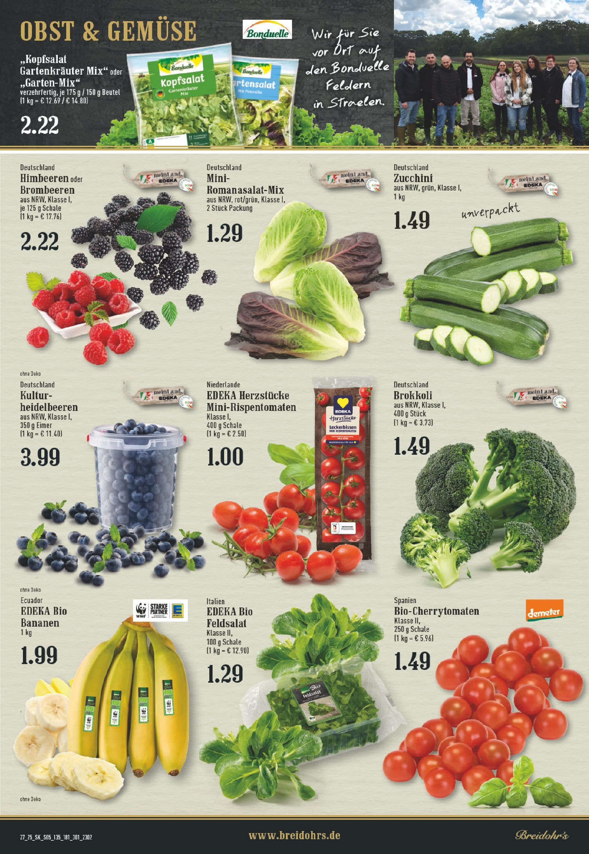Edeka prospekt Hilden	 (ab 29.06.2025) » Angebote Online | Seite: 5 | Produkte: Heidelbeeren, Gemüse, Petersilie, Zucchini