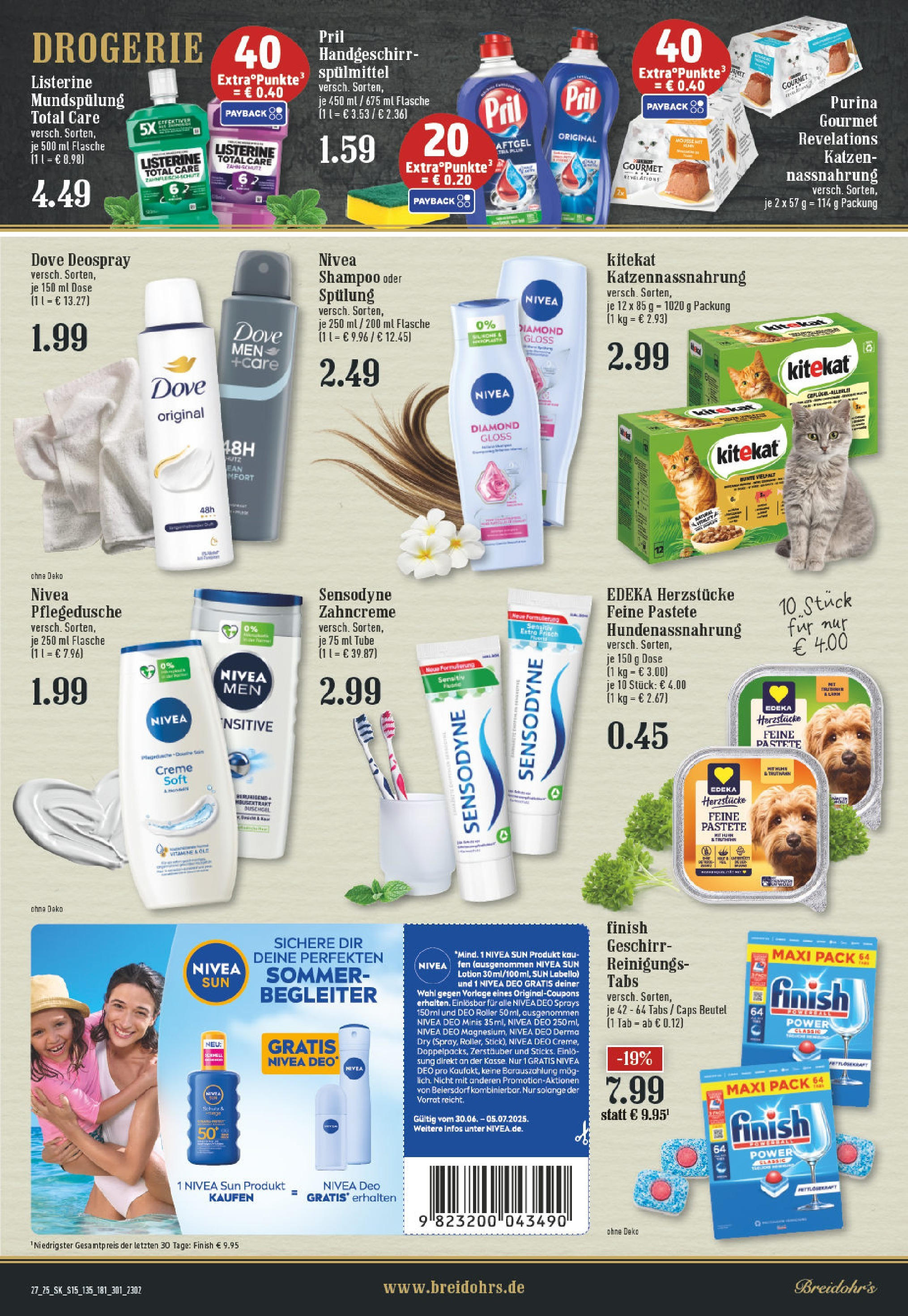Edeka prospekt Hilden	 (ab 29.06.2025) » Angebote Online | Seite: 15 | Produkte: Finish, Duschgel, Deodorant, Deospray