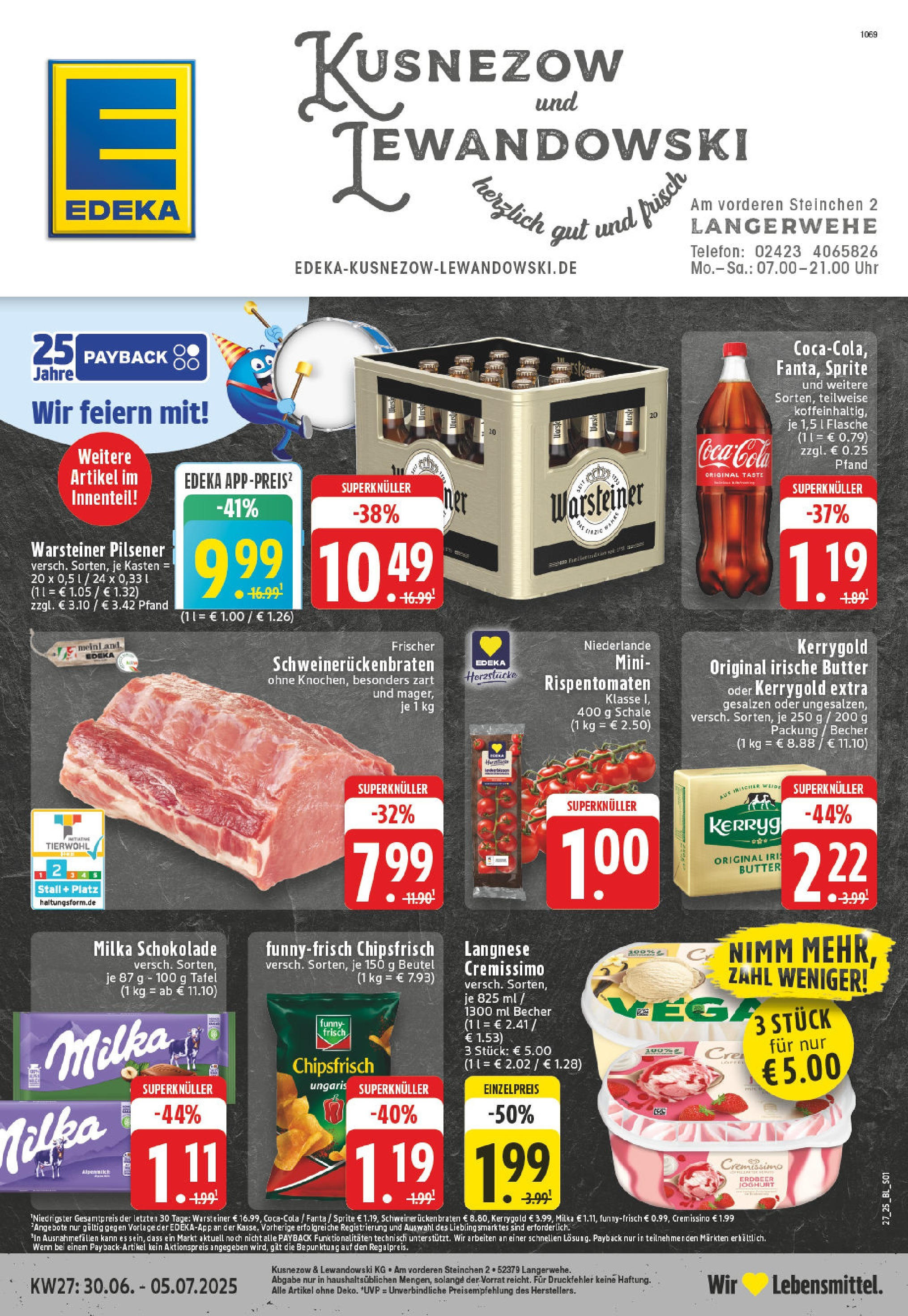 Edeka prospekt Langerwehe	 (ab 29.06.2025) » Angebote Online | Seite: 1