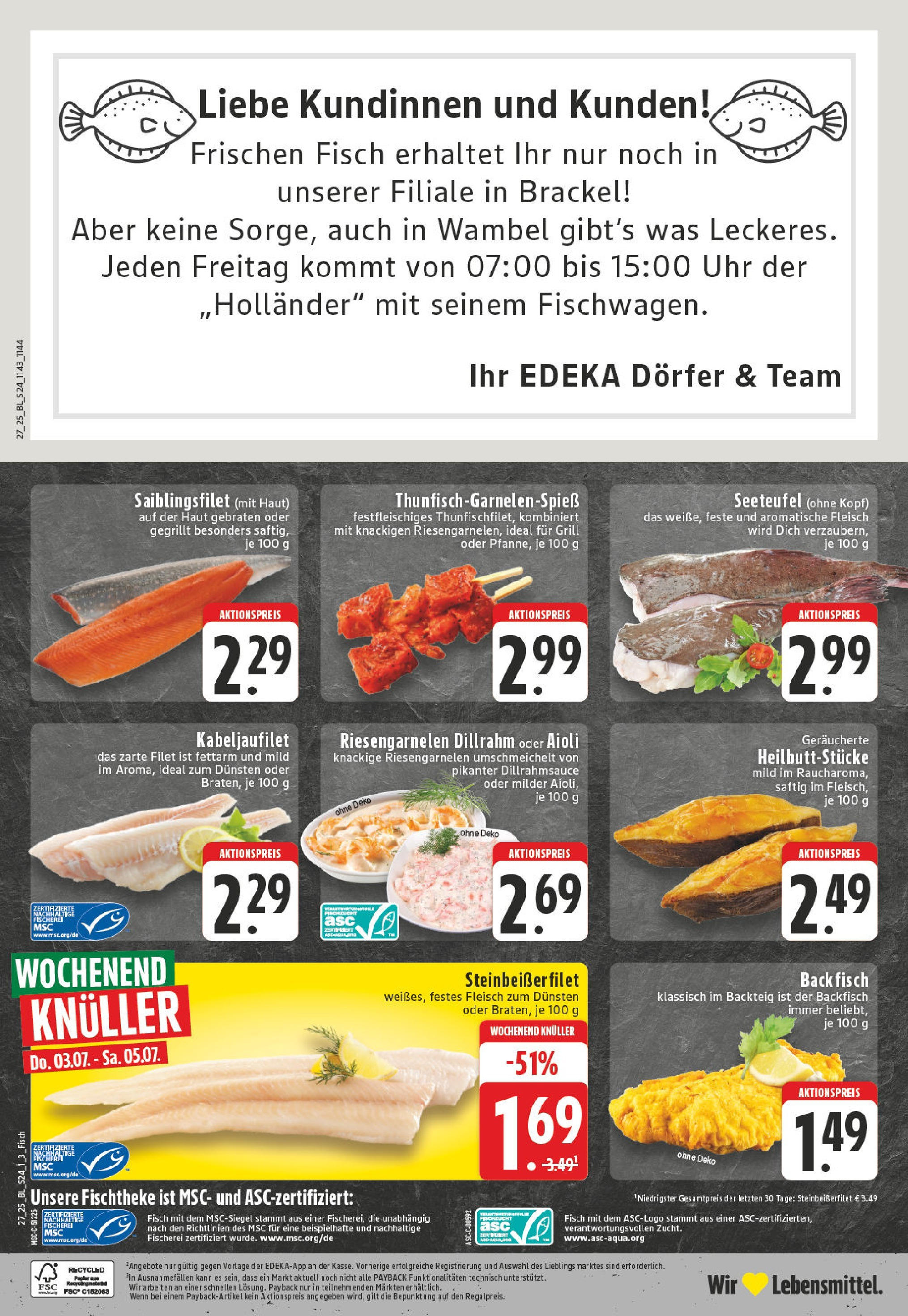 Edeka prospekt Dortmund-Brackel	 (ab 29.06.2025) » Angebote Online | Seite: 24 | Produkte: Grill, Fisch, Fleisch, Uhr