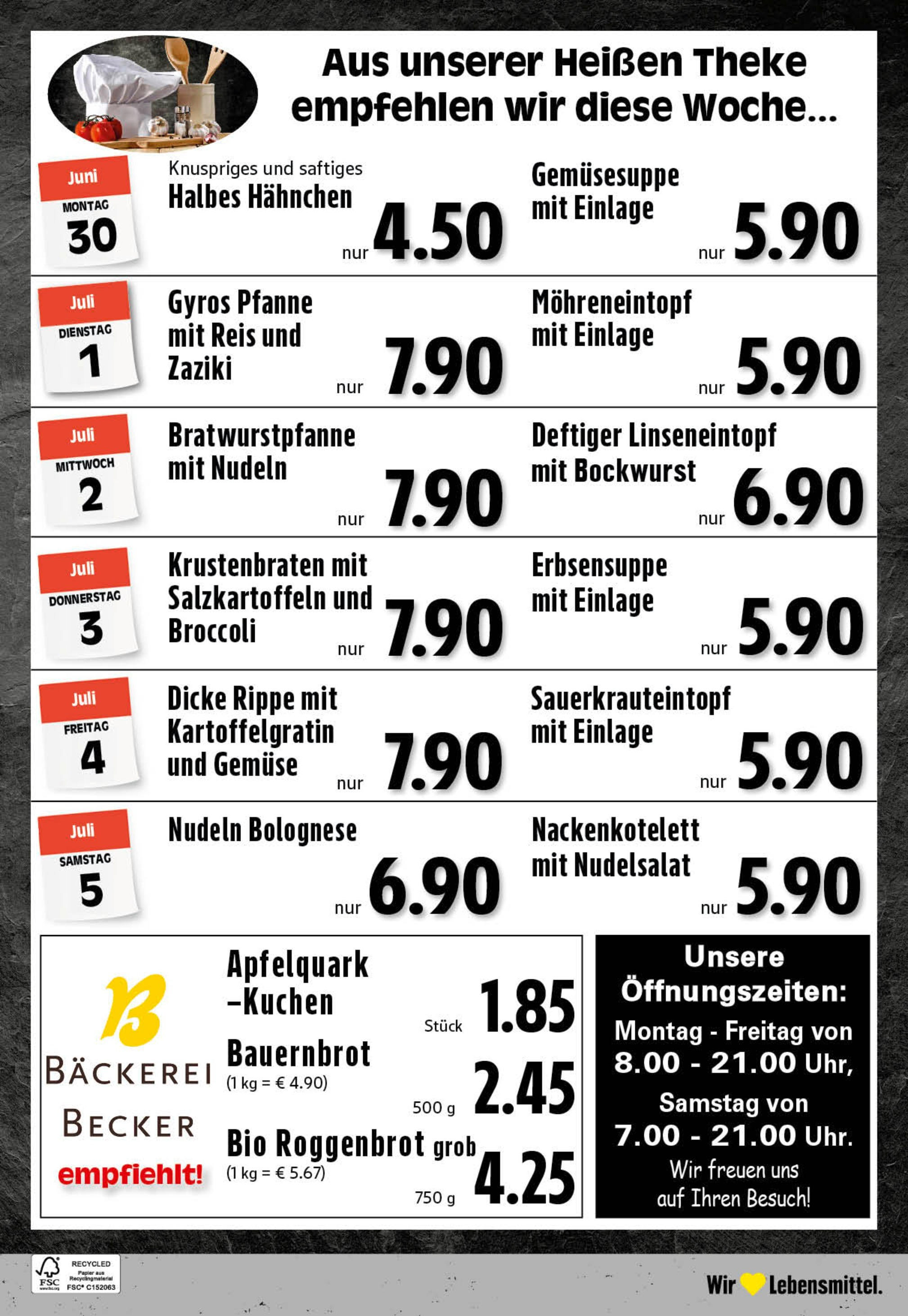 Edeka prospekt Reken-Bahnhof	 (ab 29.06.2025) » Angebote Online | Seite: 24 | Produkte: Bockwurst, Bäckerei, Krustenbraten, Kuchen