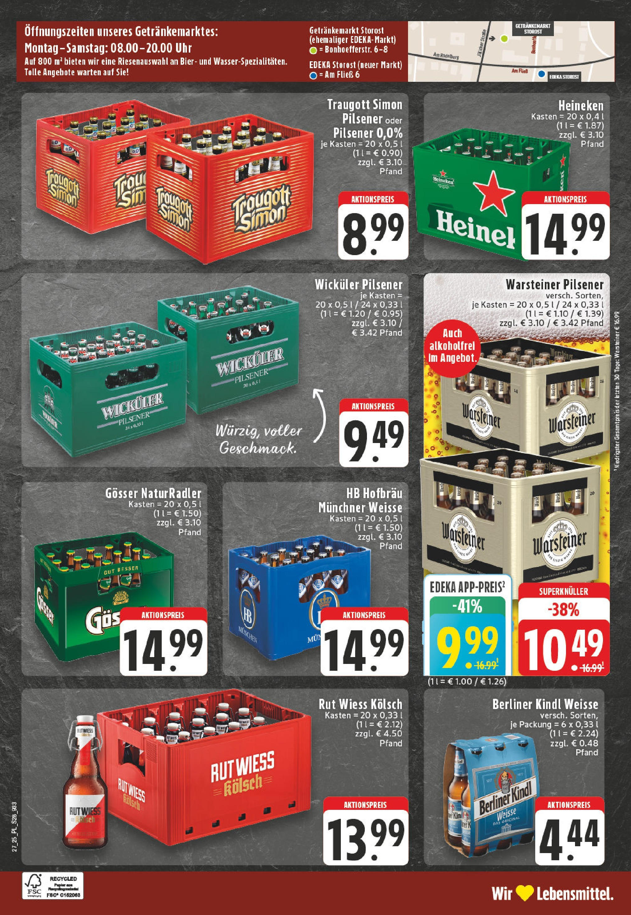 Edeka prospekt Eschweiler-Dürwiß	 (ab 29.06.2025) » Angebote Online | Seite: 28 | Produkte: Berliner, Bier, Heineken, Uhr