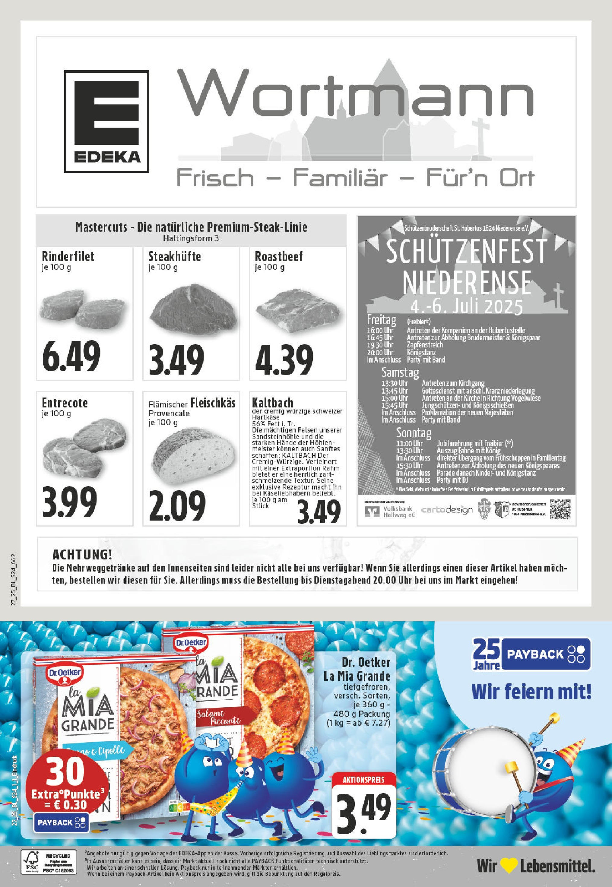 Edeka prospekt Ense-Niederense	 (ab 29.06.2025) » Angebote Online | Seite: 24 | Produkte: Rinderfilet, Entrecote, Wein, Uhr