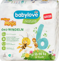 babylove nature Windeln Die Biene Maja Gr. 6 XL (15-20 kg)