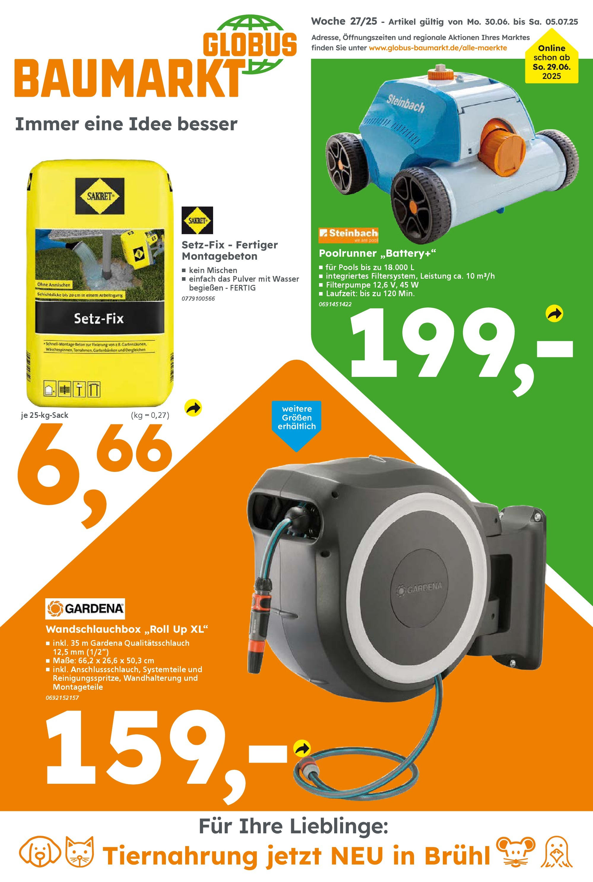 Globus Baumarkt Prospekt Brühl (vom 29.06.2025 - 05.07.2025)