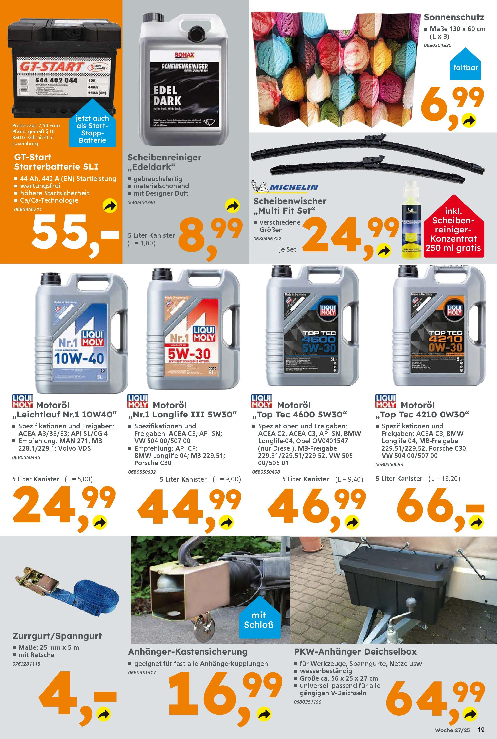 Globus Baumarkt prospekt Ilmenau	 (ab 29.06.2025) zum Blättern | Seite: 19 | Produkte: Top, Batterie, Duft