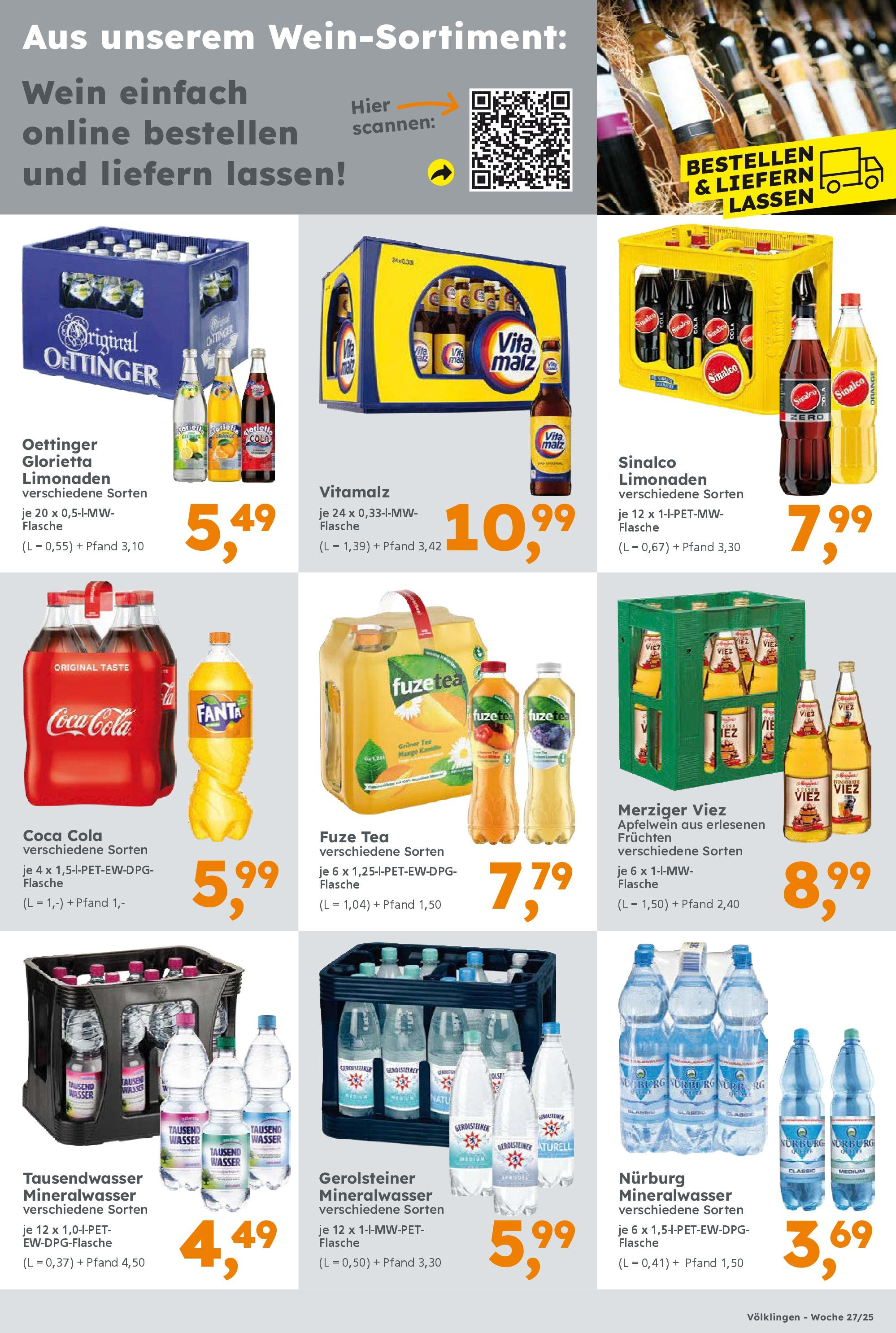 Globus Baumarkt prospekt Saarbrücken	 (ab 29.06.2025) zum Blättern | Seite: 21 | Produkte: Coca cola, Fanta, Oettinger, Mineralwasser