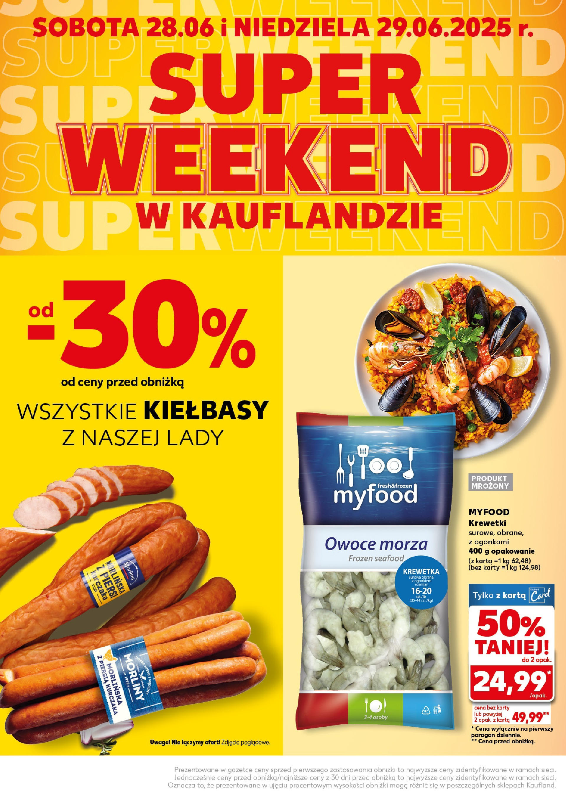 Kaufland gazetka - Super weekend od 28.06.2025 - od jutra PDF | Strona: 2 | Produkty: Karta, Piersi, Krewetki, Owoce morza