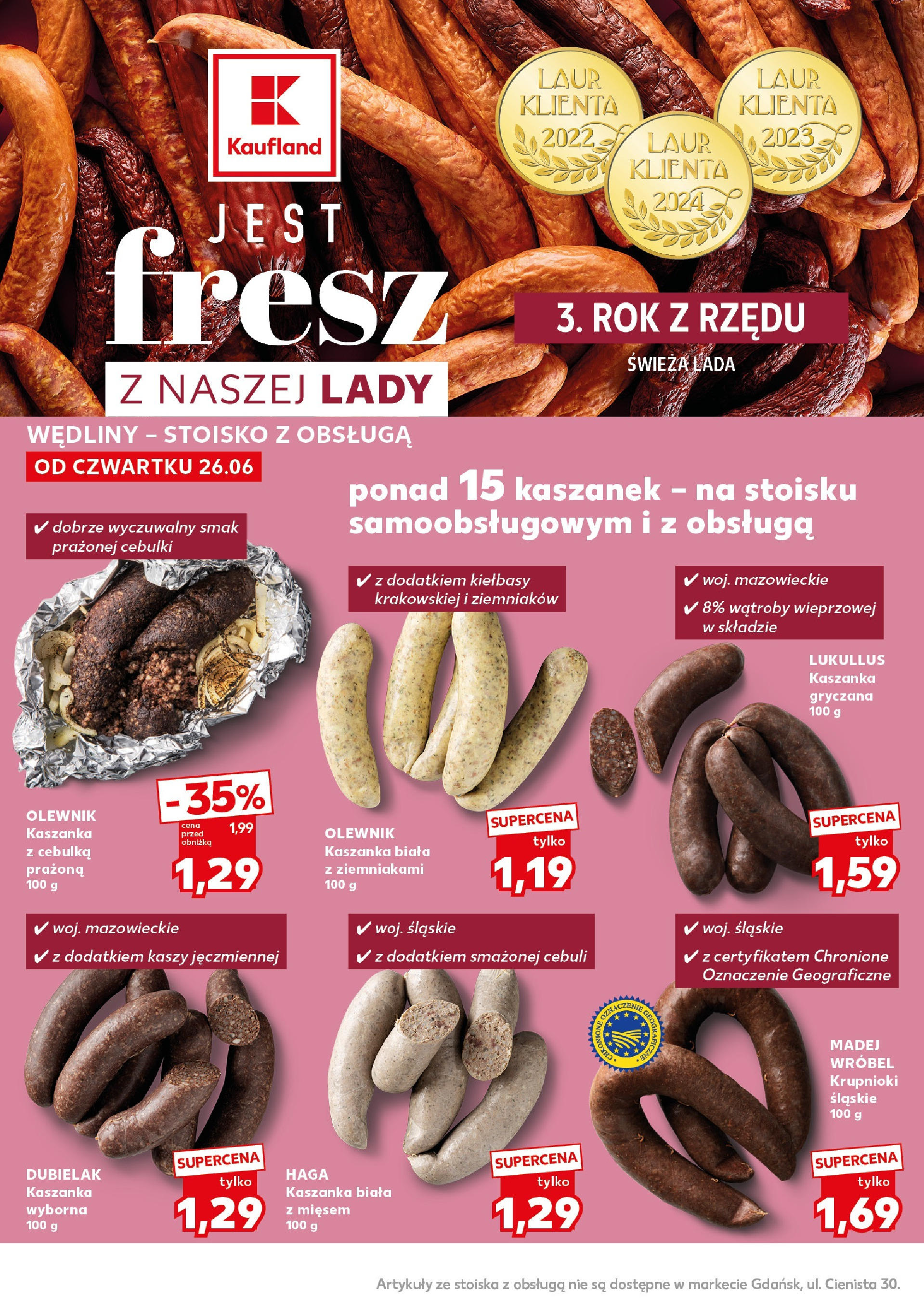Kaufland gazetka - Super weekend od 28.06.2025 - od jutra PDF | Strona: 8 | Produkty: Kaszanka, Cebulka prażona, Wędliny