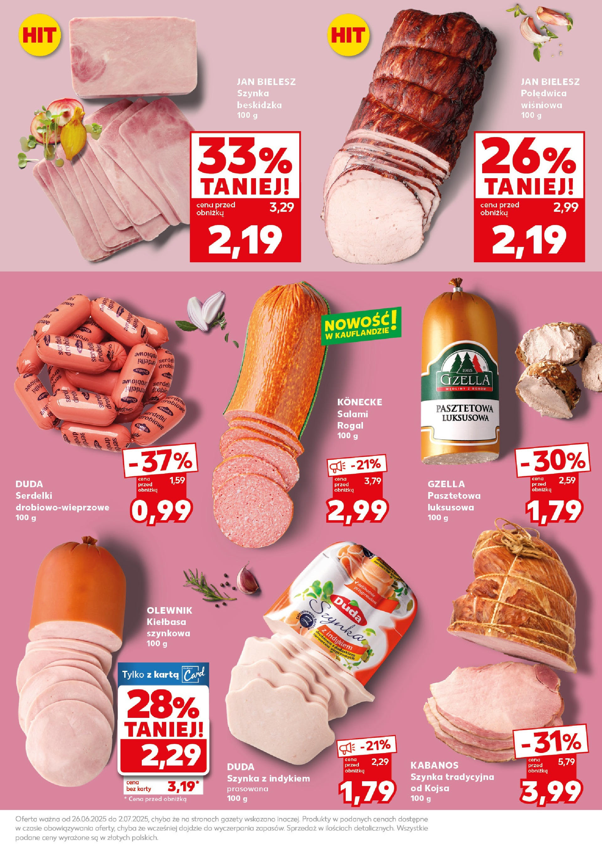 Kaufland gazetka - Super weekend od 28.06.2025 - od jutra PDF | Strona: 9 | Produkty: Kiełbasa, Karta, Salami, Wędliny