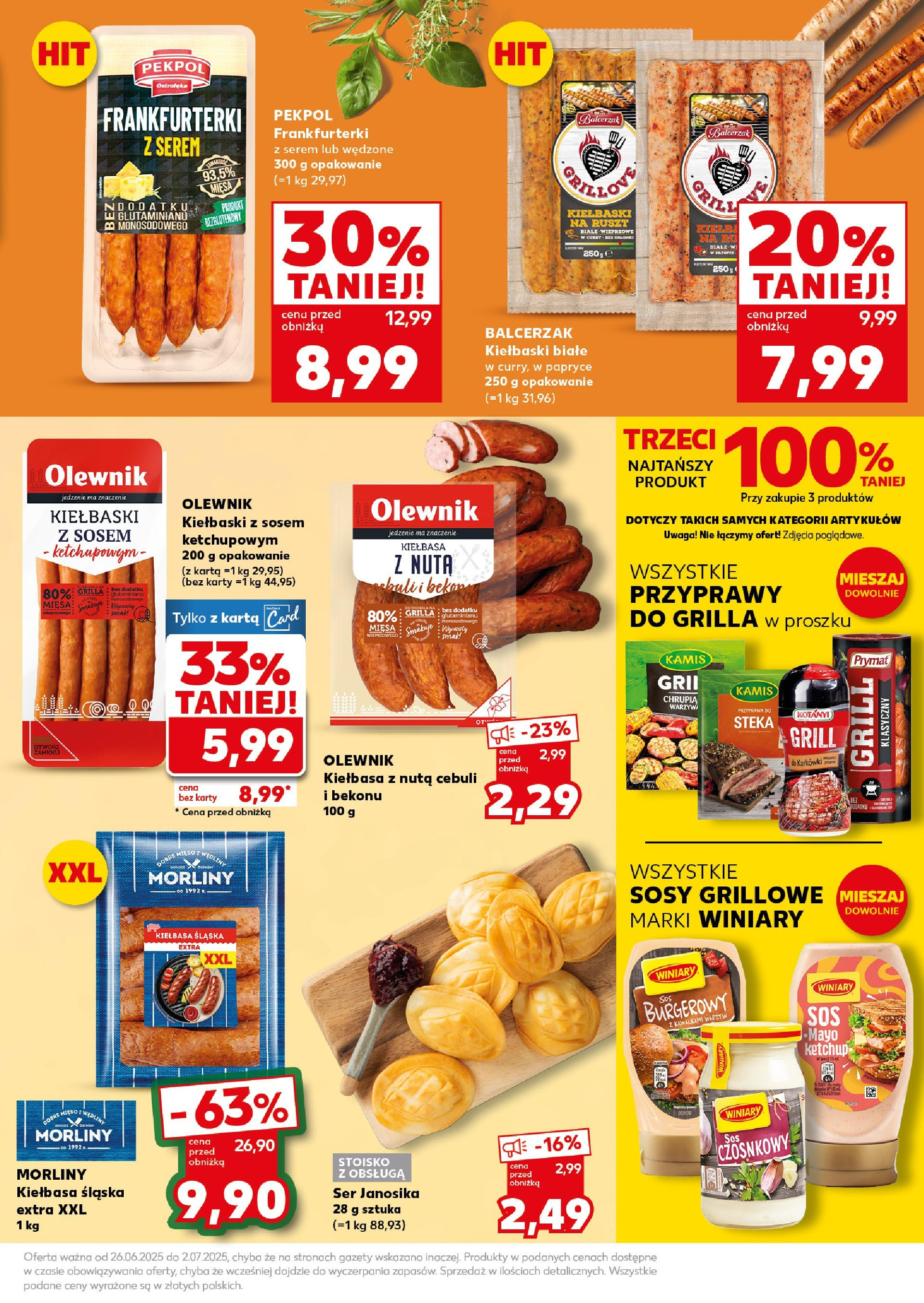 Kaufland gazetka - Super weekend od 28.06.2025 - od jutra PDF | Strona: 11 | Produkty: Grill, Frankfurterki, Ser, Warzywa