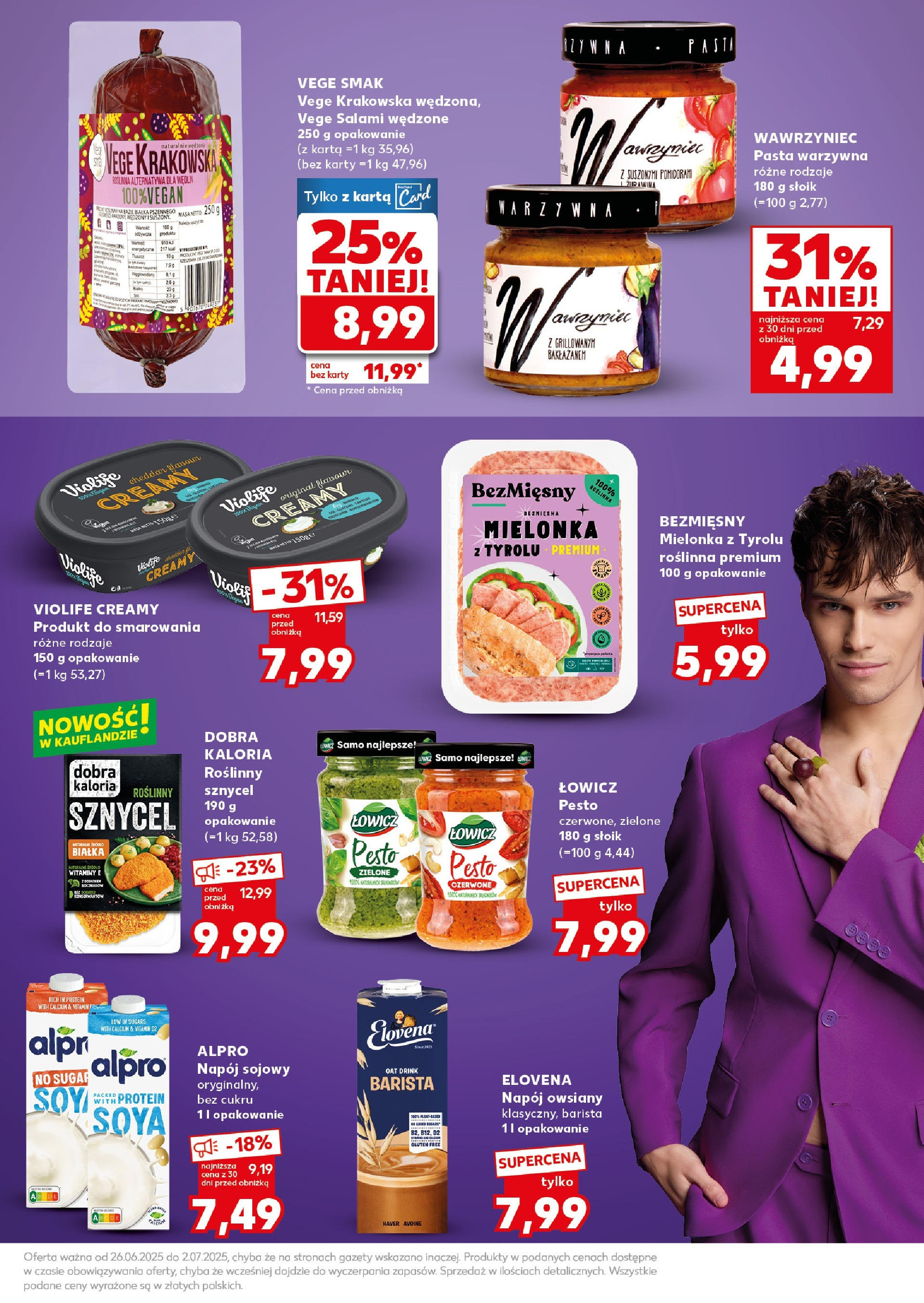 Kaufland gazetka - Super weekend od 28.06.2025 - od jutra PDF | Strona: 17 | Produkty: Karta, Pasta warzywna, Alpro, Salami