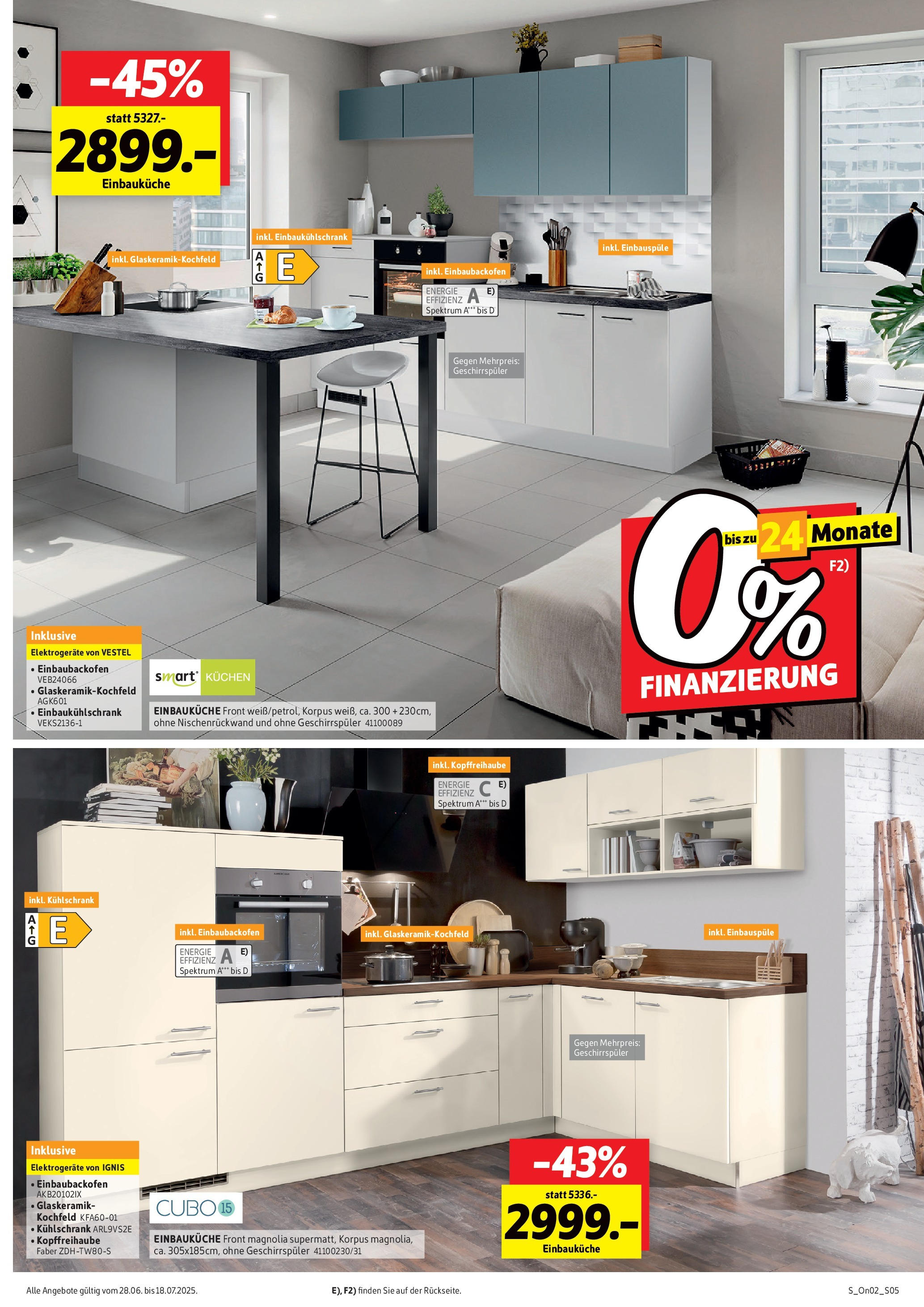 Sconto - SCONTO: Prospekt (ab 28.06.2025) zum Blättern | Seite: 5 | Produkte: Einbauküche, Kühlschrank, Kochfeld, Kuchen
