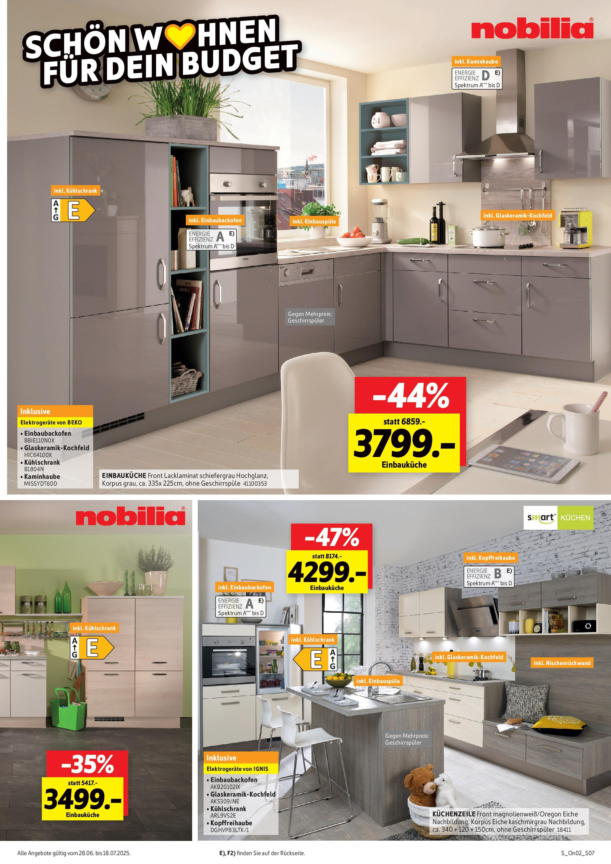 Sconto - SCONTO: Prospekt (ab 28.06.2025) zum Blättern | Seite: 7 | Produkte: Geschirrspüler, Küchenzeile, Kühlschrank, Kuchen