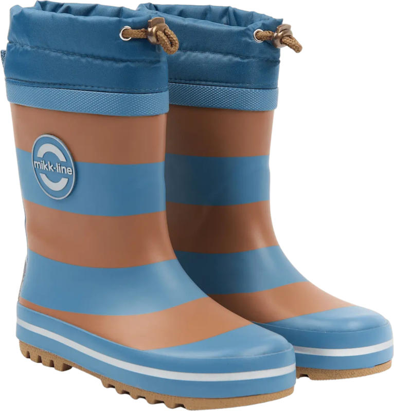 Mikk-Line Gummistiefel mit Kordelzug, blau & braun, Gr. 28/29