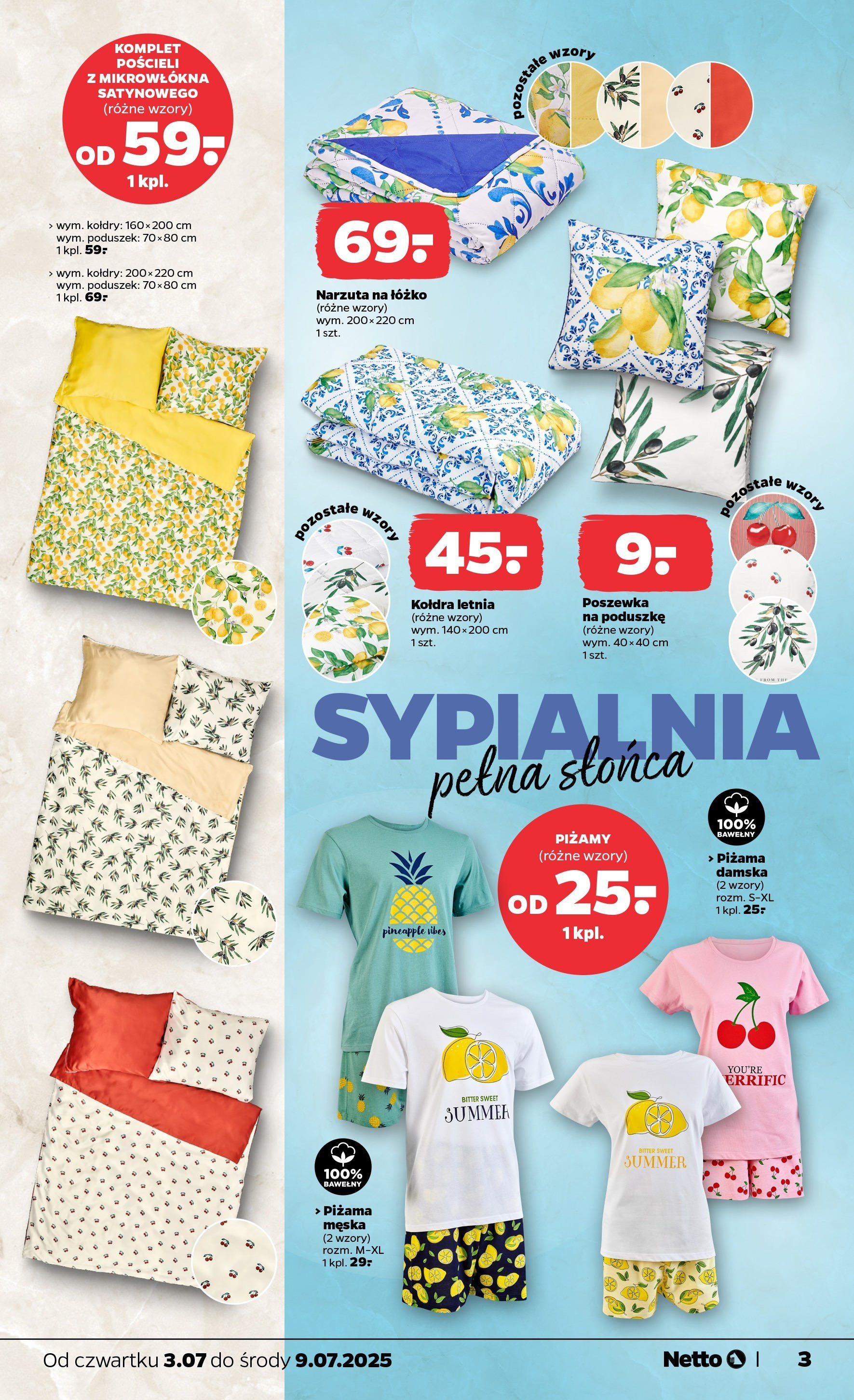Netto gazetka - Spożywcza od 03.07.2025 - Aktualne promocje | Strona: 21 | Produkty: Piżama, Łóżko, Kołdra