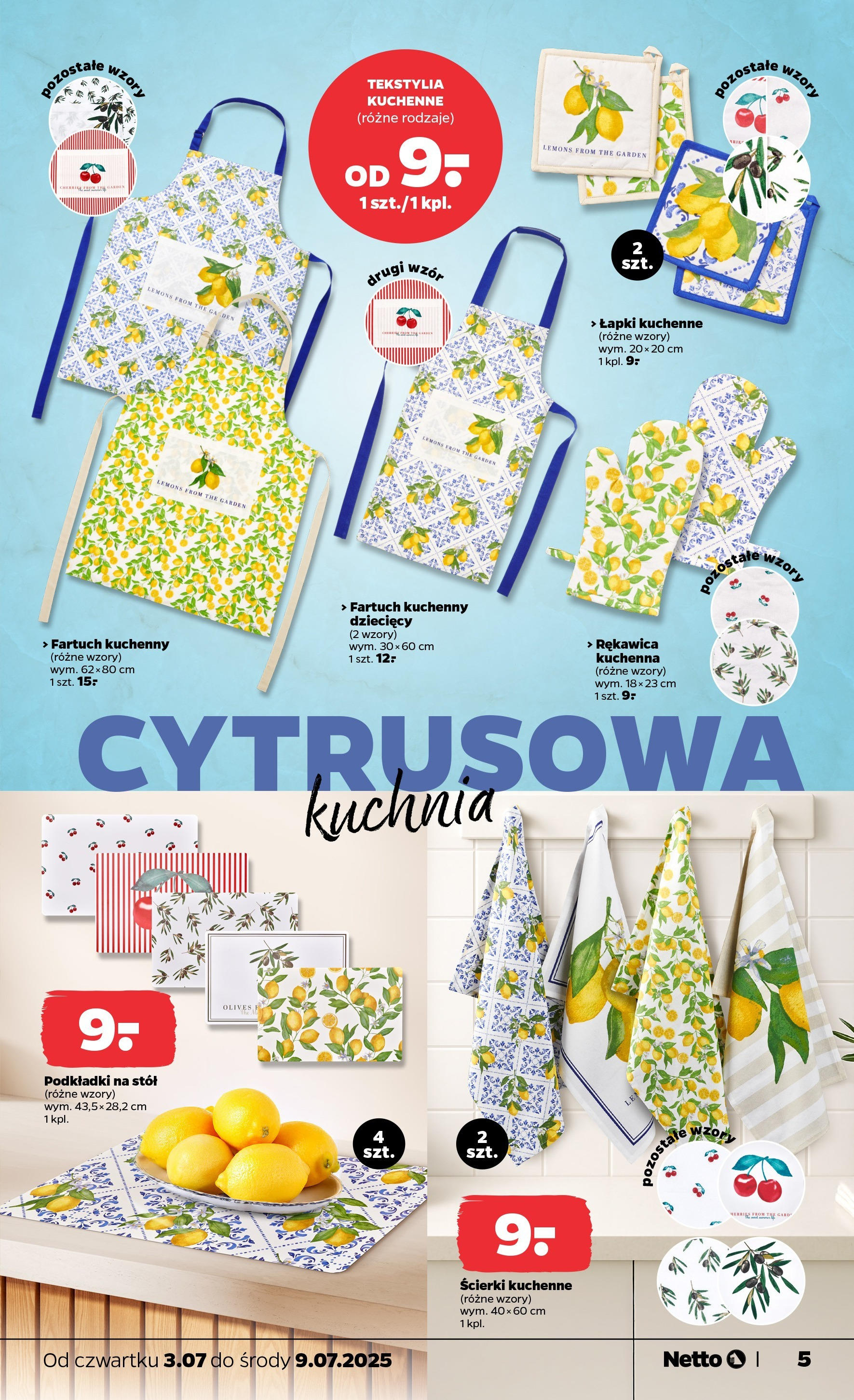 Netto gazetka - Spożywcza od 03.07.2025 - Aktualne promocje | Strona: 23 | Produkty: Ścierki kuchenne, Stół, Tekstylia