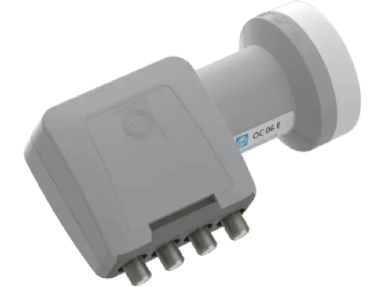 Wisi OC 06E QUAD LNC 40MM, M. INTEGR. Multischalter, 0,3 DB rauschmass; LNB