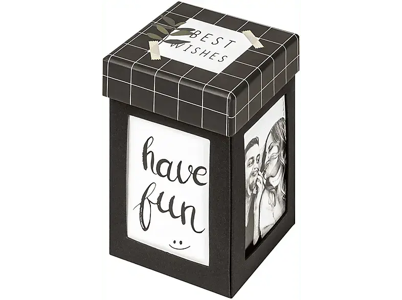 Walther Fotogeschenkbox Surprise, Explosionsbox für Instax-Bilder, Papier, Schwarz; Fotoalbum