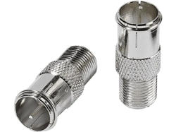 Vivanco 44019 F-Quickverbinder, 2 Stk.; F-Quick-Adapter
