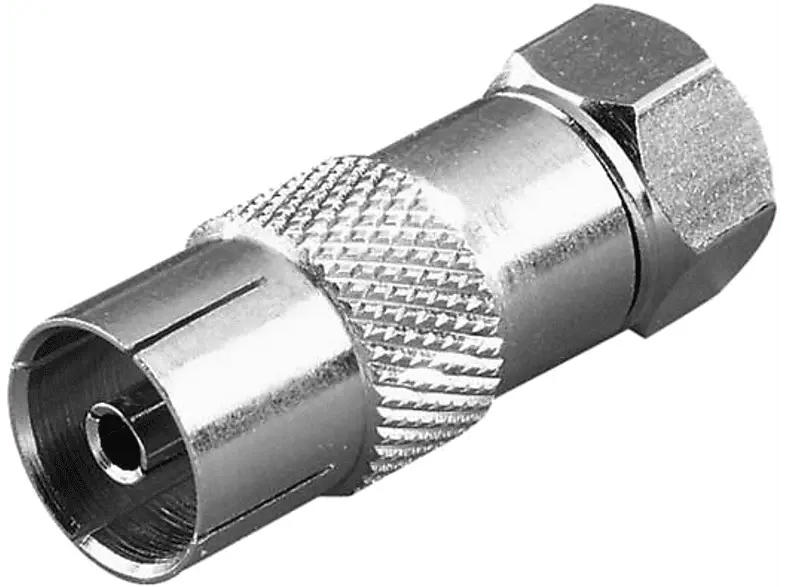 Vivanco 44014 F-Adapter, F-Stecker/ Koax-Kupplung; F-Kurzadapter